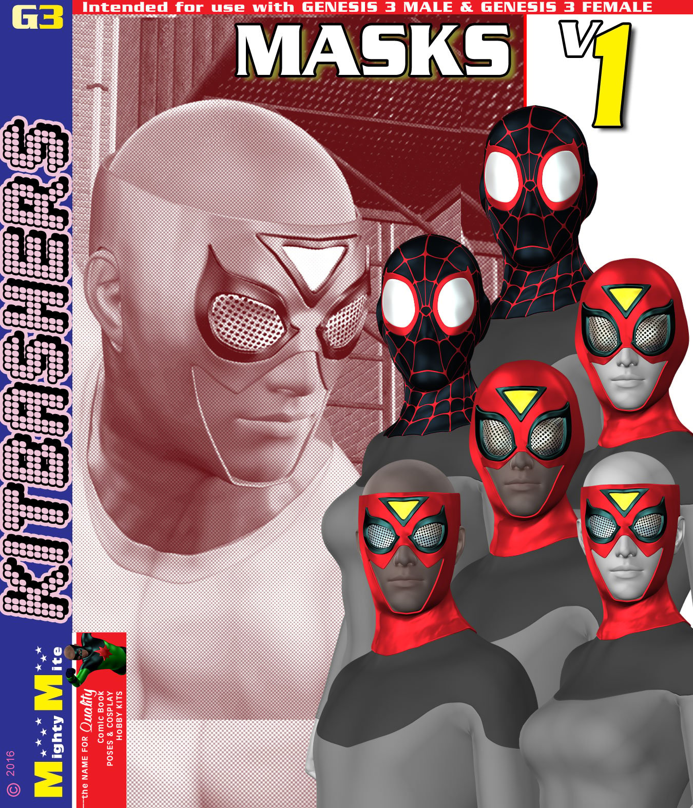Masks v001 MMKBG3 by: MightyMite, 3D Models by Daz 3D