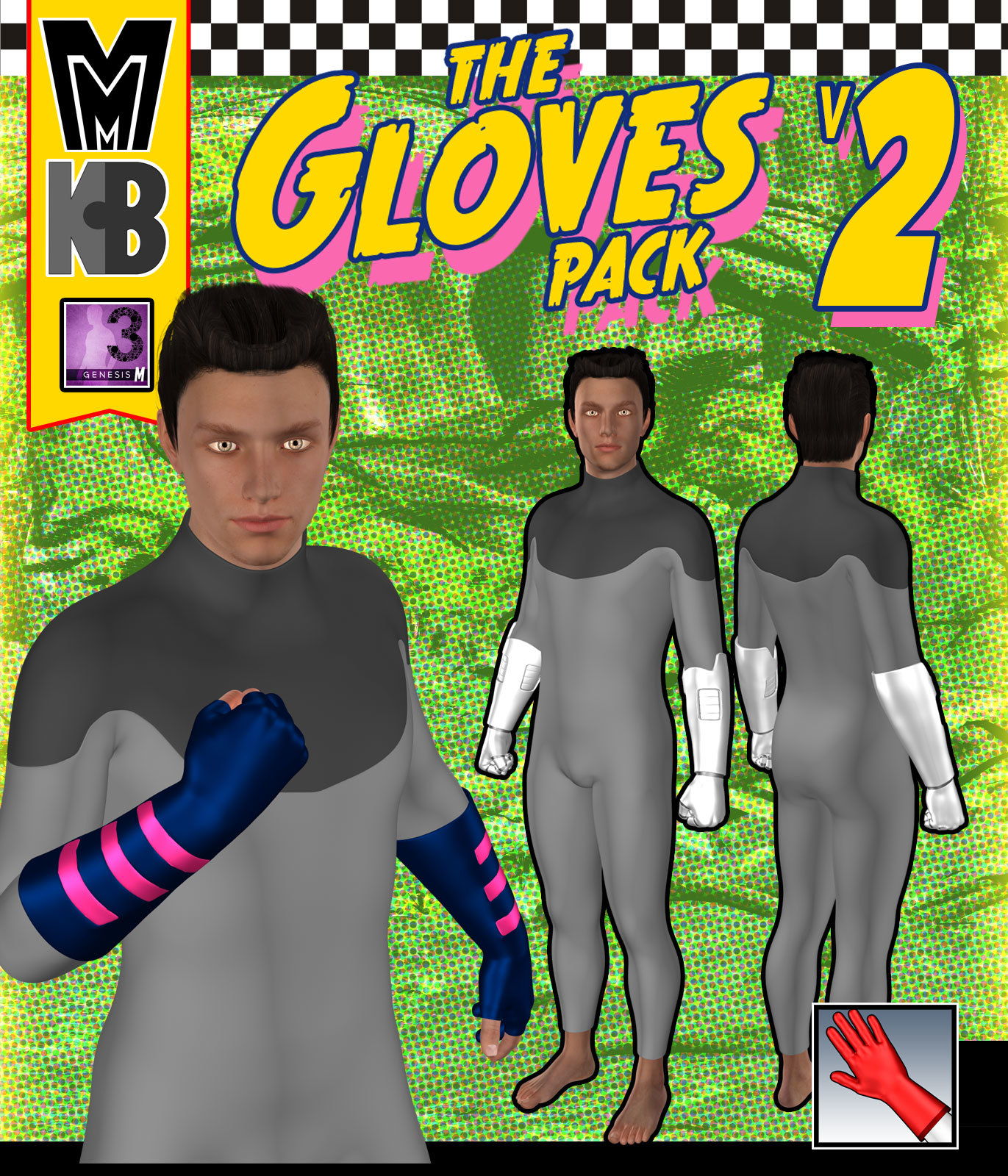 Gloves v002 MMKBG3M by: MightyMite, 3D Models by Daz 3D