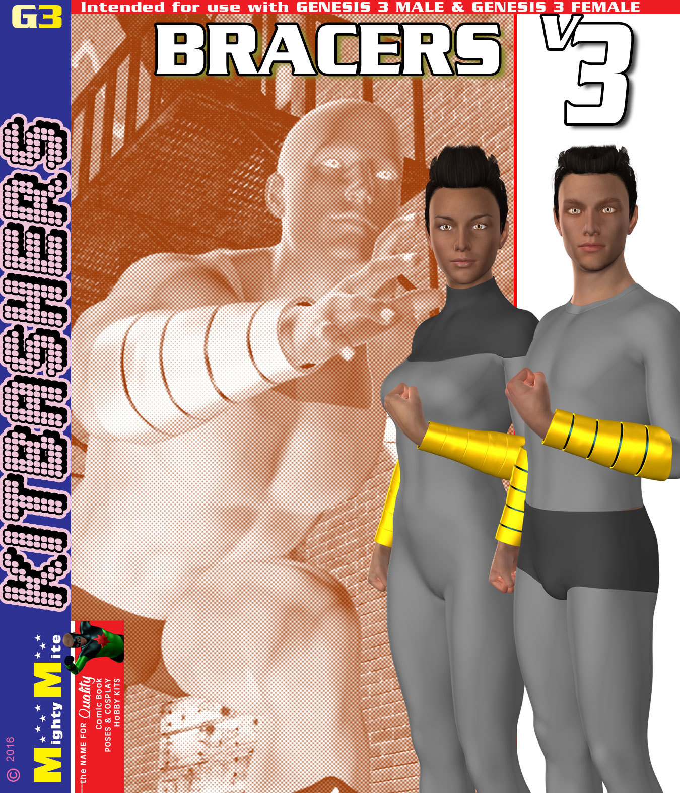 Bracers v03 MMKBG3 by: MightyMite, 3D Models by Daz 3D