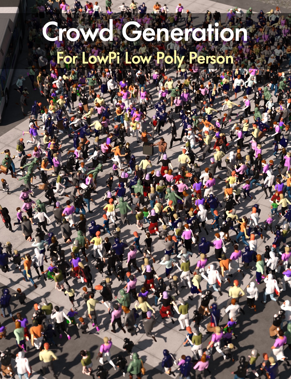 Lowpoly Crowd Creator Bundle by: Lyrra MadrilFeralFeyCode 66, 3D Models by Daz 3D