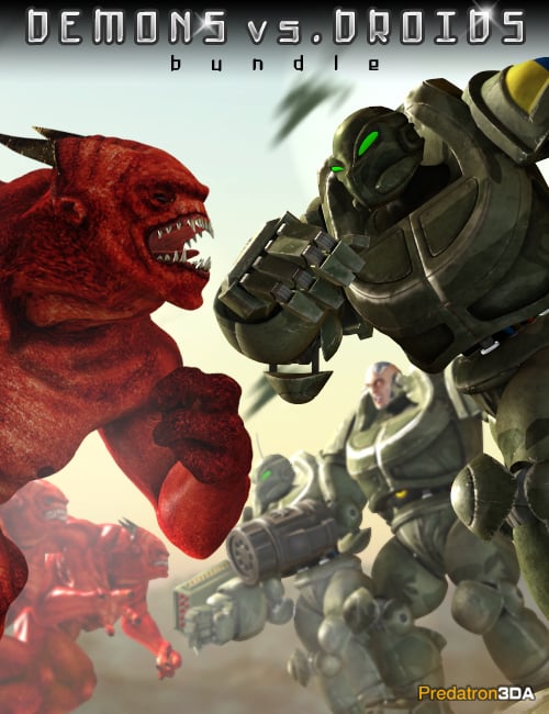 Demons vs. Droids Bundle by: Predatron, 3D Models by Daz 3D