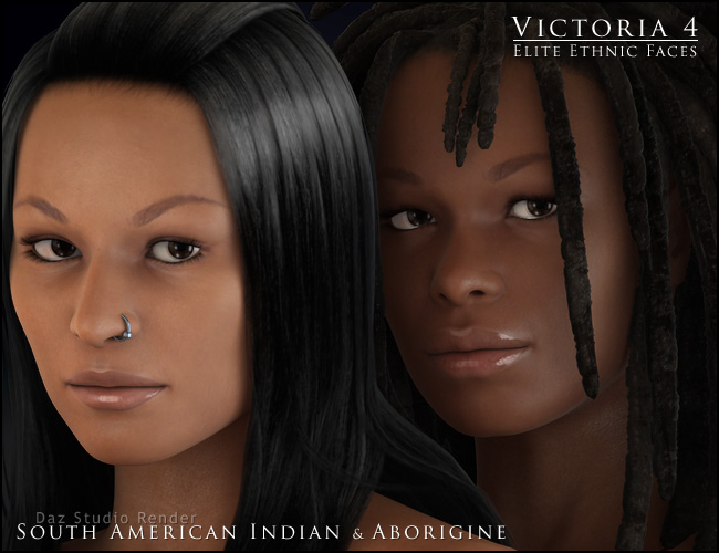 V4 Elite Ethnic Faces by: , 3D Models by Daz 3D