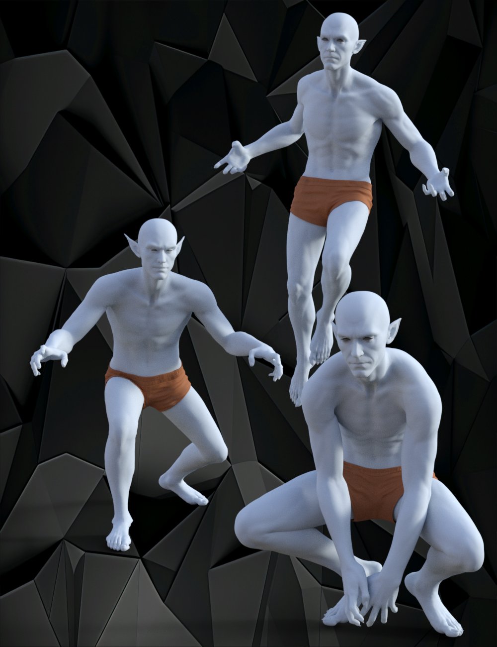 Dark Side: Demon Poses for Wagner 9 and 8.1, 8, 3 Males by: Muscleman, 3D Models by Daz 3D