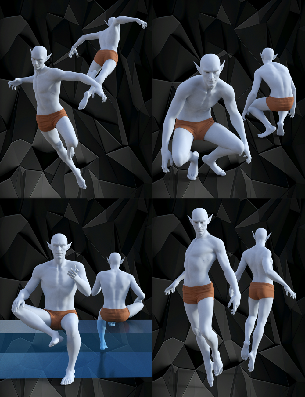 Dark Side: Demon Poses for Wagner 9 and 8.1, 8, 3 Males | Daz 3D