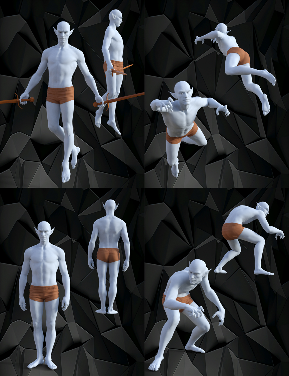 Dark Side: Demon Poses for Wagner 9 and 8.1, 8, 3 Males | Daz 3D