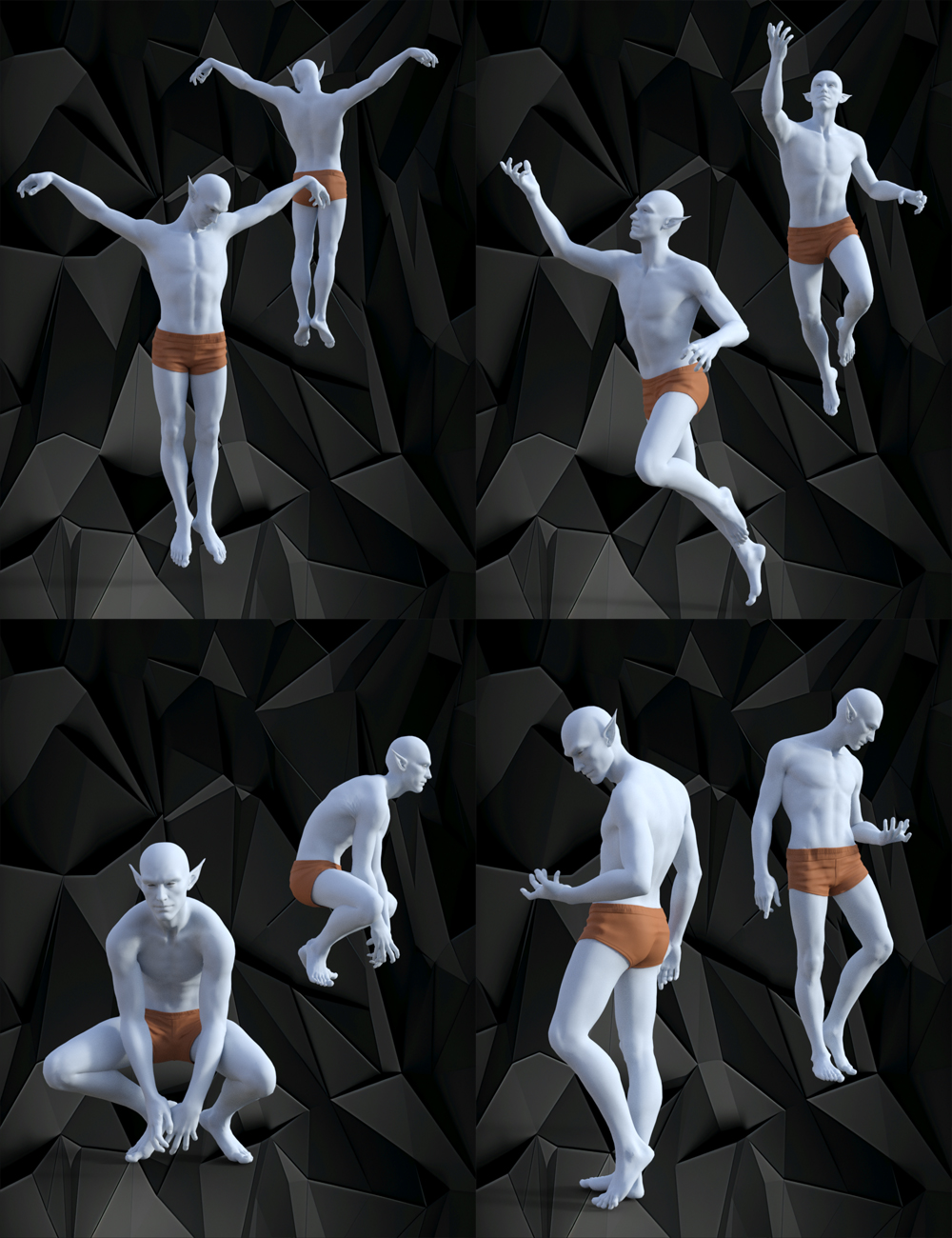 Dark Side: Demon Poses for Wagner 9 and 8.1, 8, 3 Males | Daz 3D
