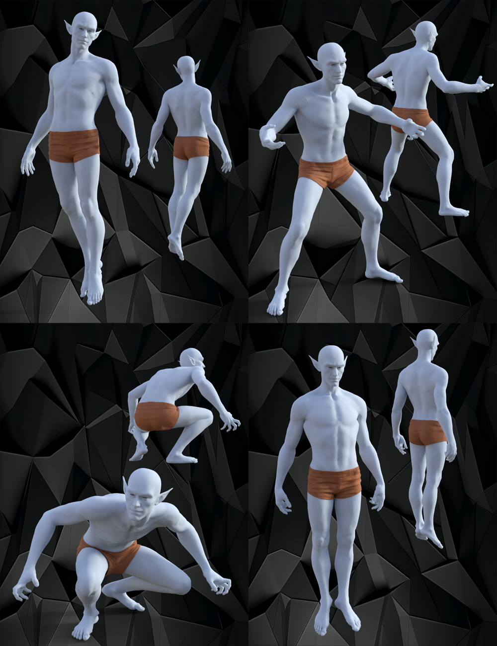 Dark Side: Demon Poses for Wagner 9 and 8.1, 8, 3 Males | Daz 3D