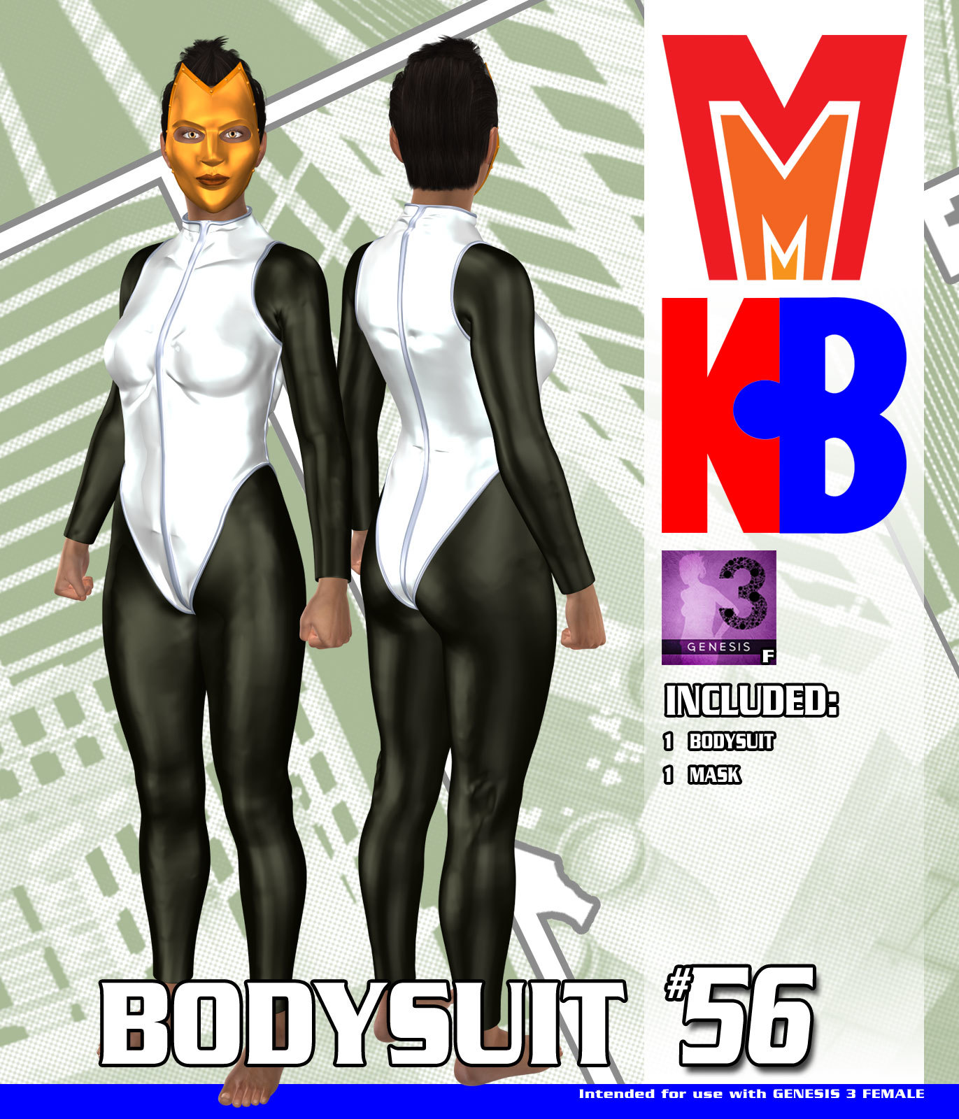 Bodysuit 056 MMKBG3F by: MightyMite, 3D Models by Daz 3D