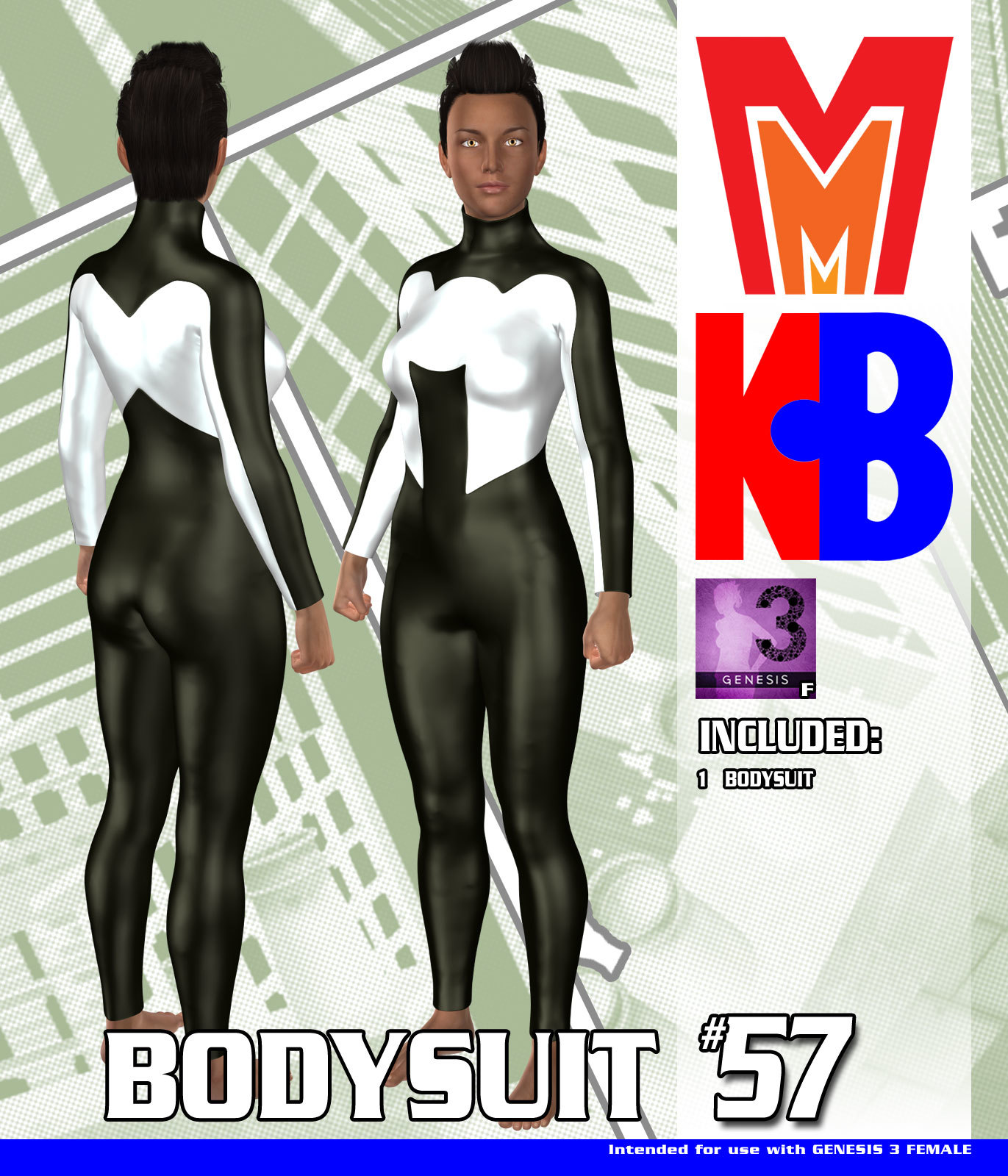Bodysuit 057 MMKBG3F by: MightyMite, 3D Models by Daz 3D