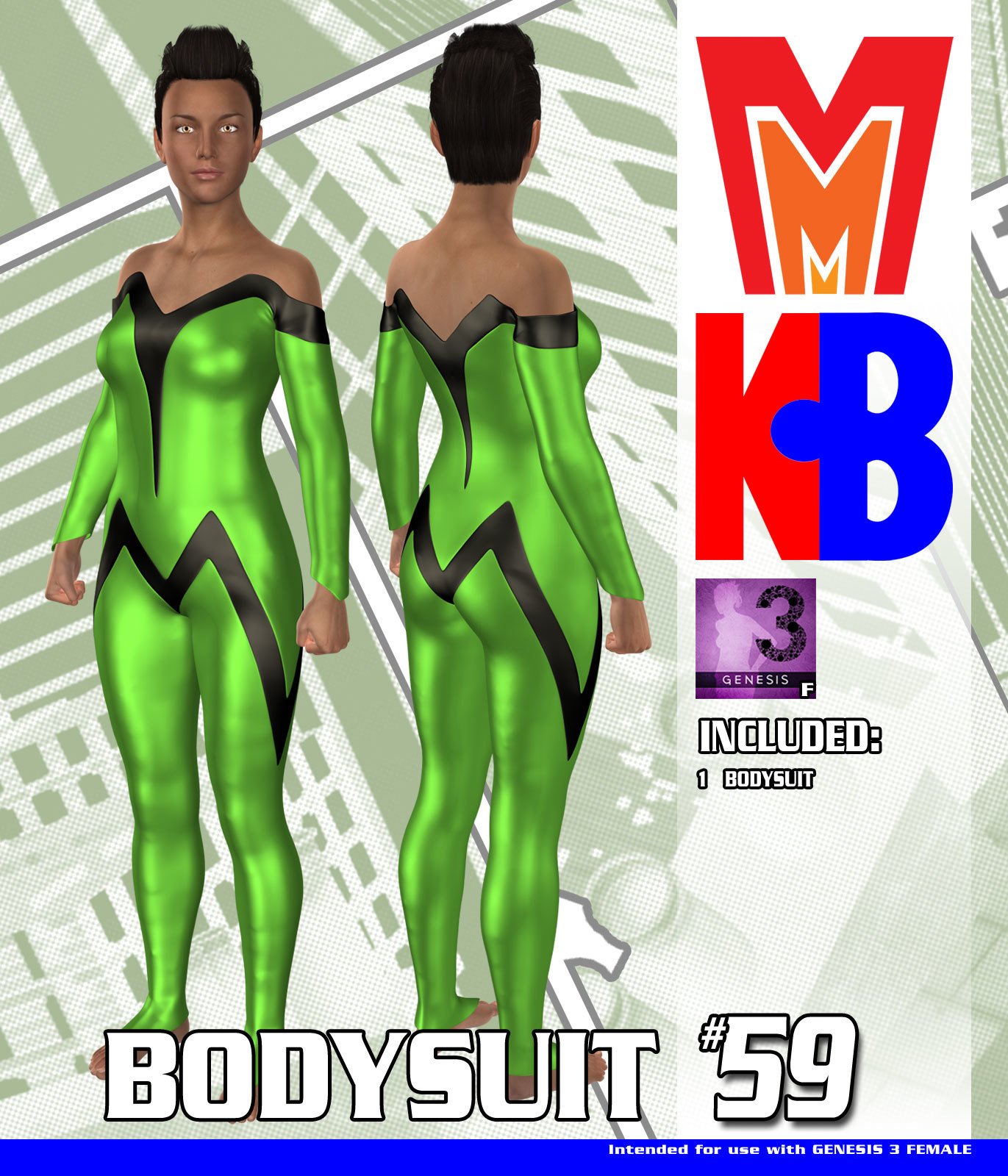 Bodysuit 059 MMKBG3F by: MightyMite, 3D Models by Daz 3D