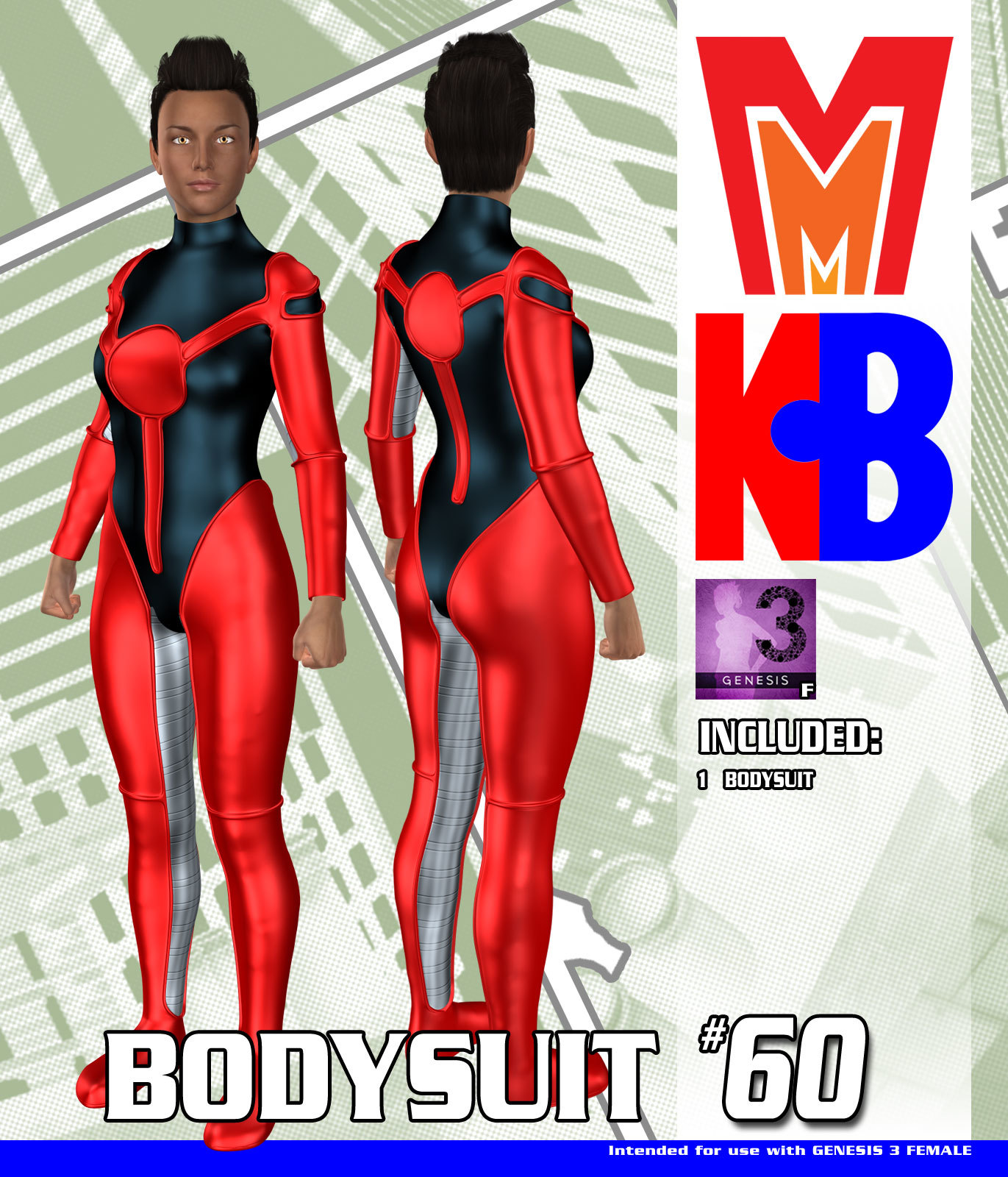 Bodysuit 060 MMKBG3F by: MightyMite, 3D Models by Daz 3D