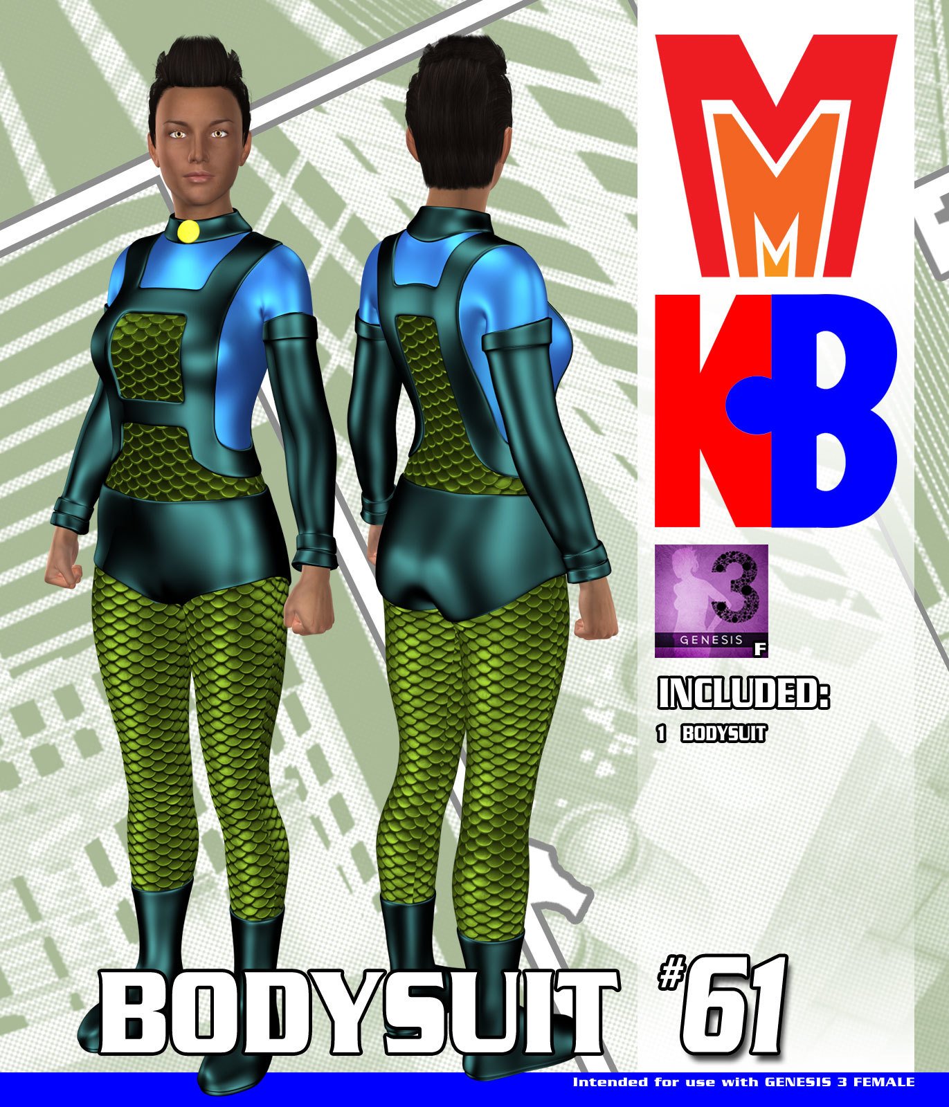 Bodysuit 061 MMKBG3F by: MightyMite, 3D Models by Daz 3D