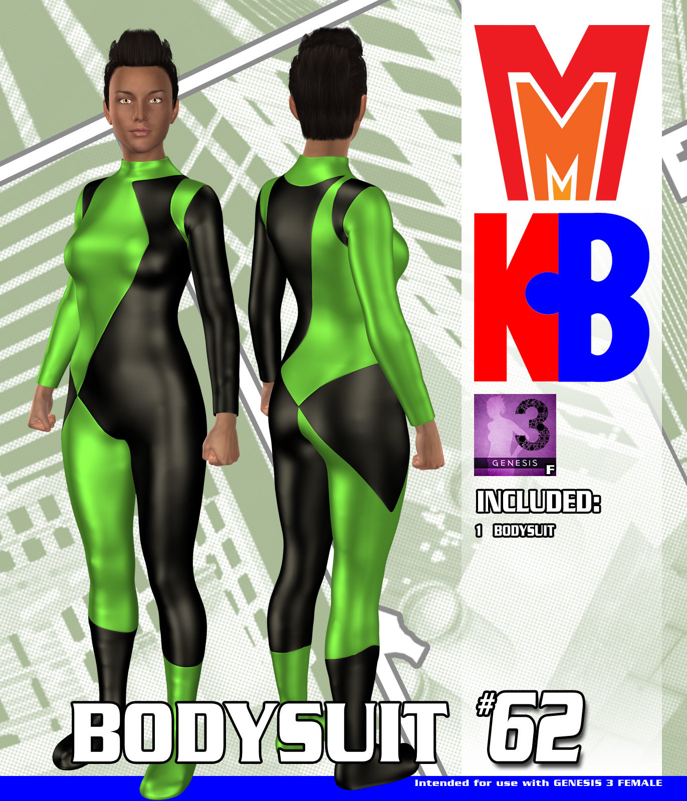 Bodysuit 062 MMKBG3F by: MightyMite, 3D Models by Daz 3D