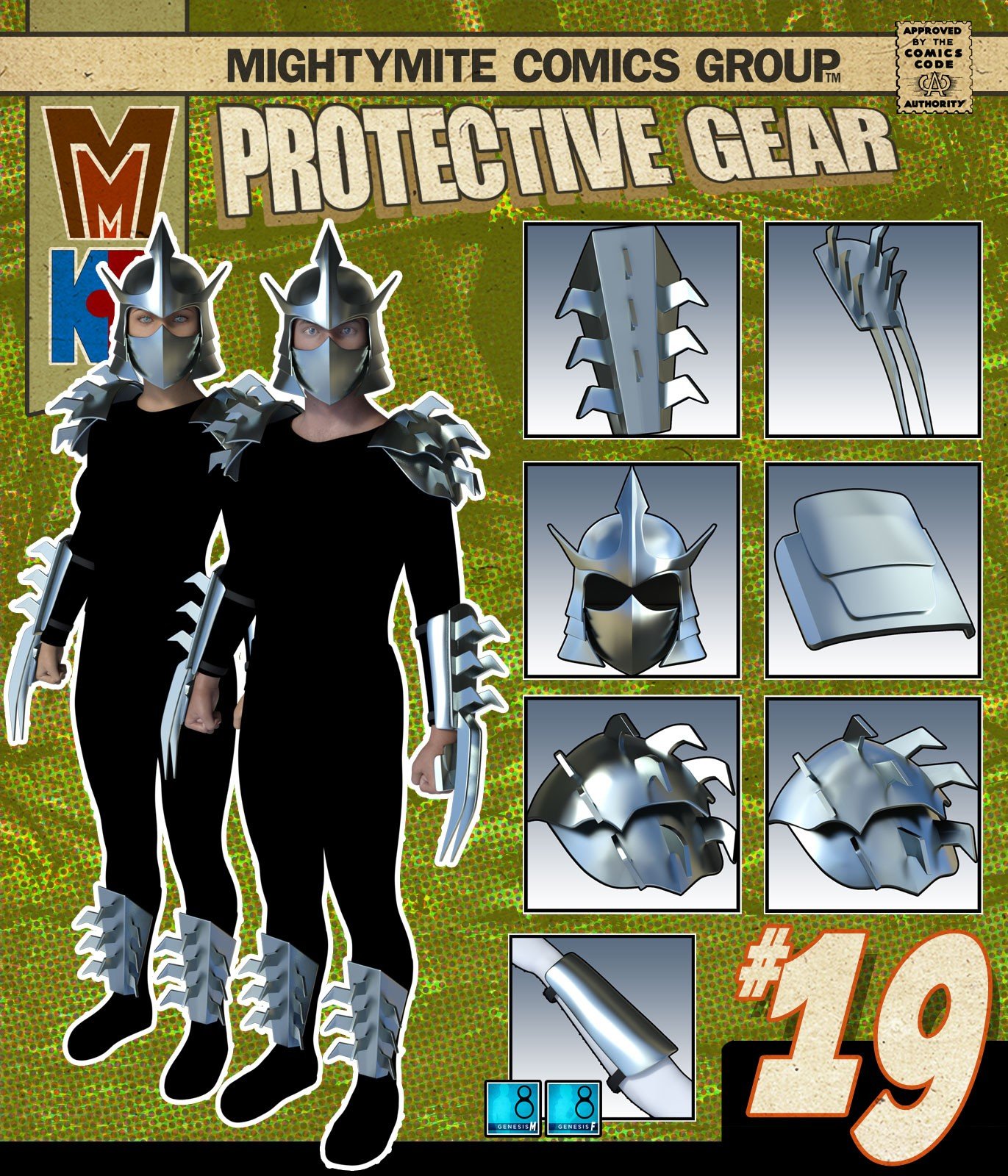 Protective Gear 019 MMKBG by: MightyMite, 3D Models by Daz 3D