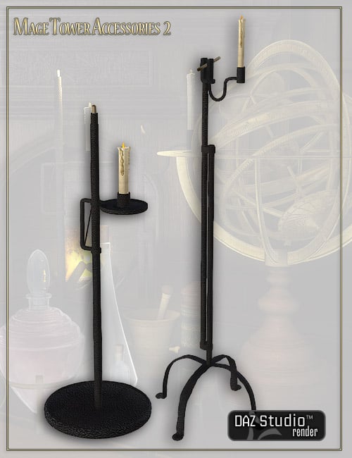 Mage Tower Accessory Pack 2 by: LaurieS, 3D Models by Daz 3D