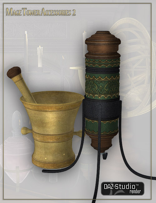 Mage Tower Accessory Pack 2 by: LaurieS, 3D Models by Daz 3D