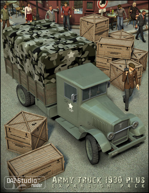 Army Truck 1930 Plus by: , 3D Models by Daz 3D