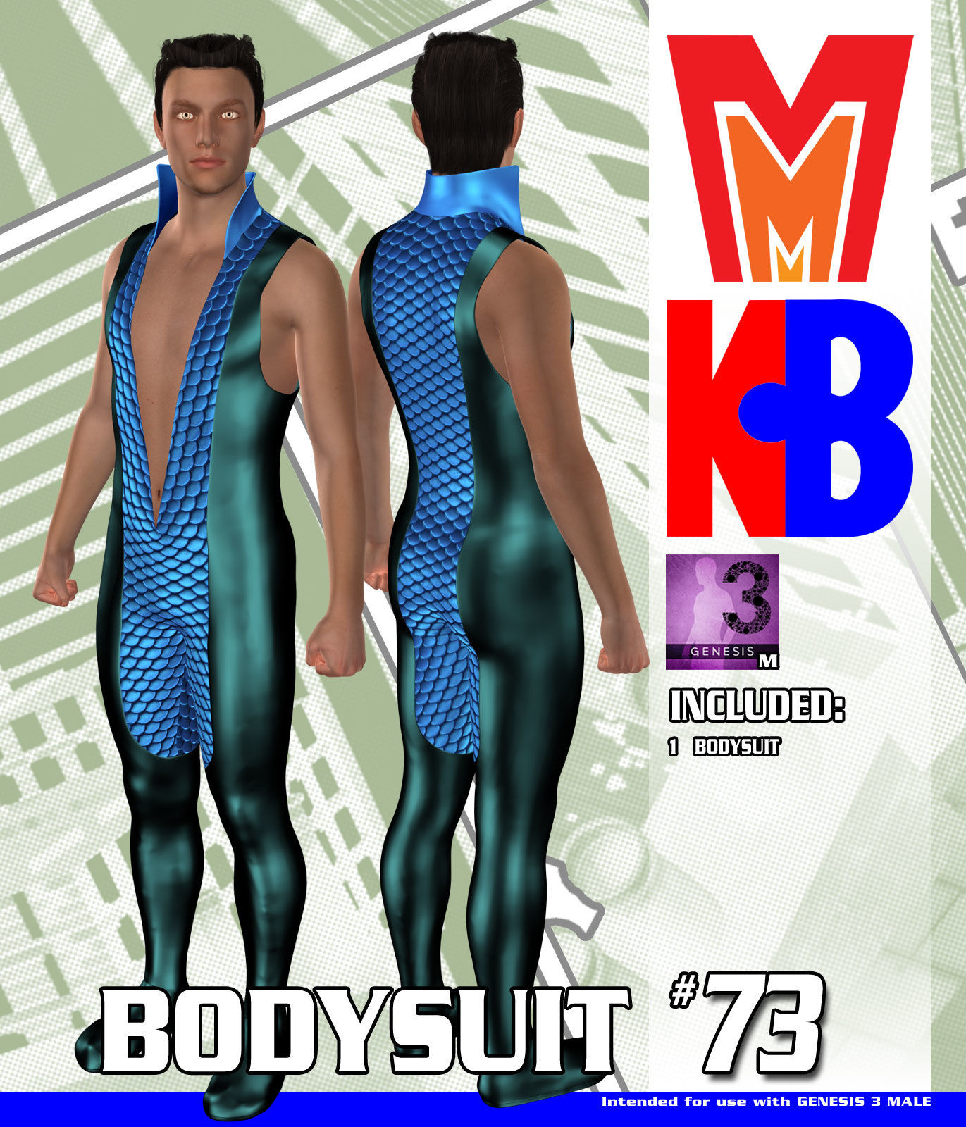 Bodysuit 073 MMKBG3M by: MightyMite, 3D Models by Daz 3D