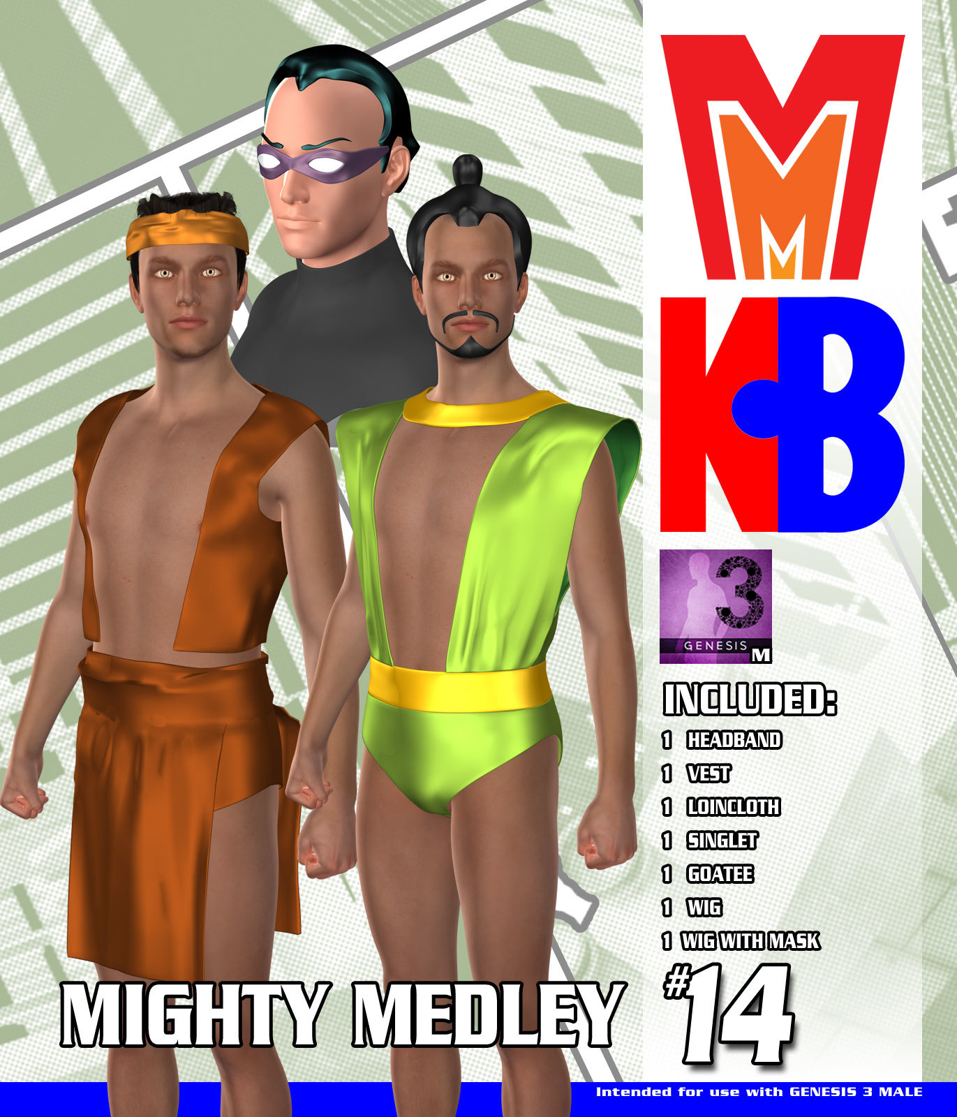 Mighty Medley 014 MMKBG3M by: MightyMite, 3D Models by Daz 3D
