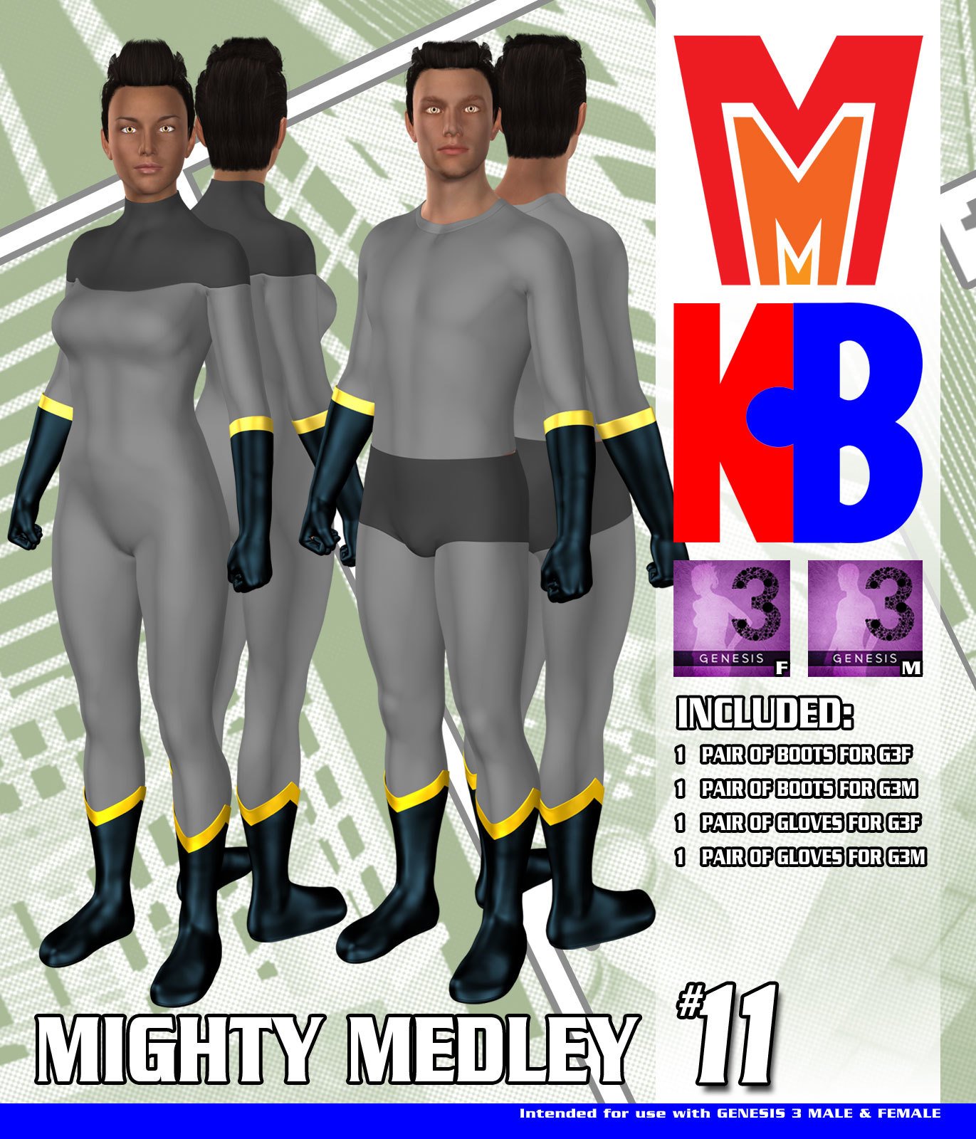 Mighty Medley 011 MMKBG3 by: MightyMite, 3D Models by Daz 3D