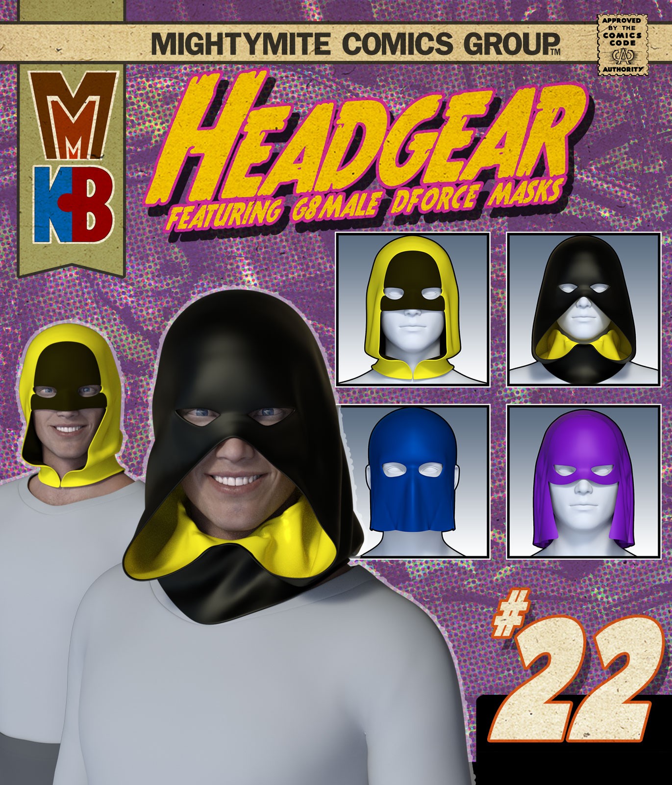 Headgear 022 MMKBG8M by: MightyMite, 3D Models by Daz 3D