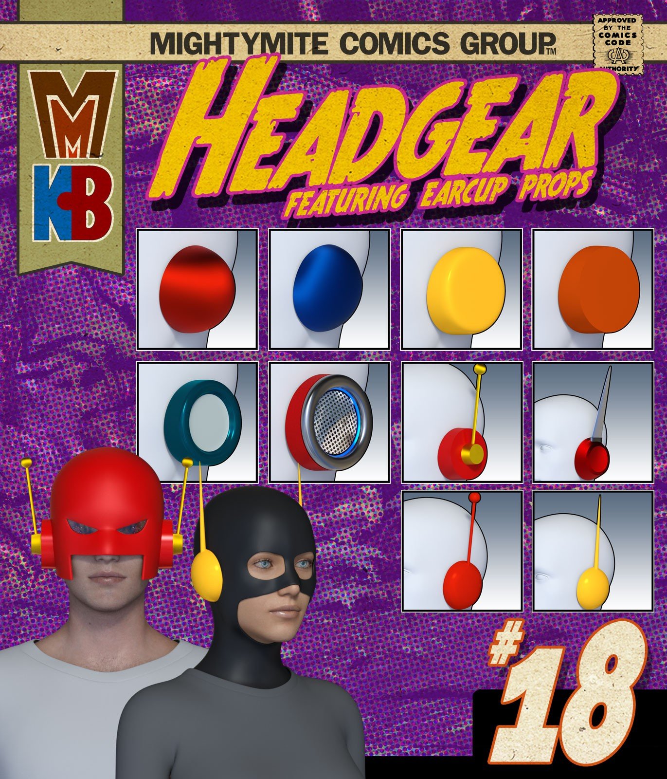 Headgear 018 MMKB by: MightyMite, 3D Models by Daz 3D