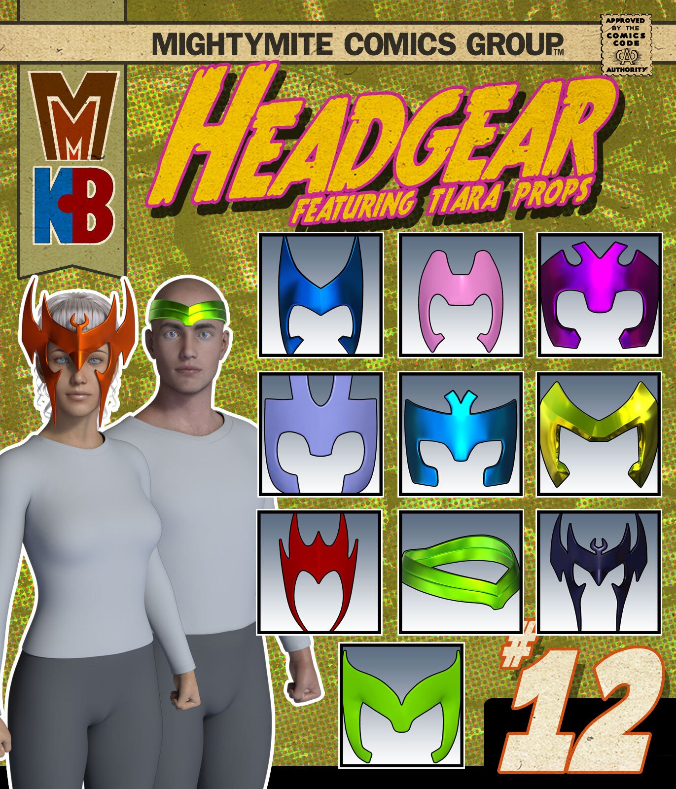 Headgear 012 MMKBG by: MightyMite, 3D Models by Daz 3D
