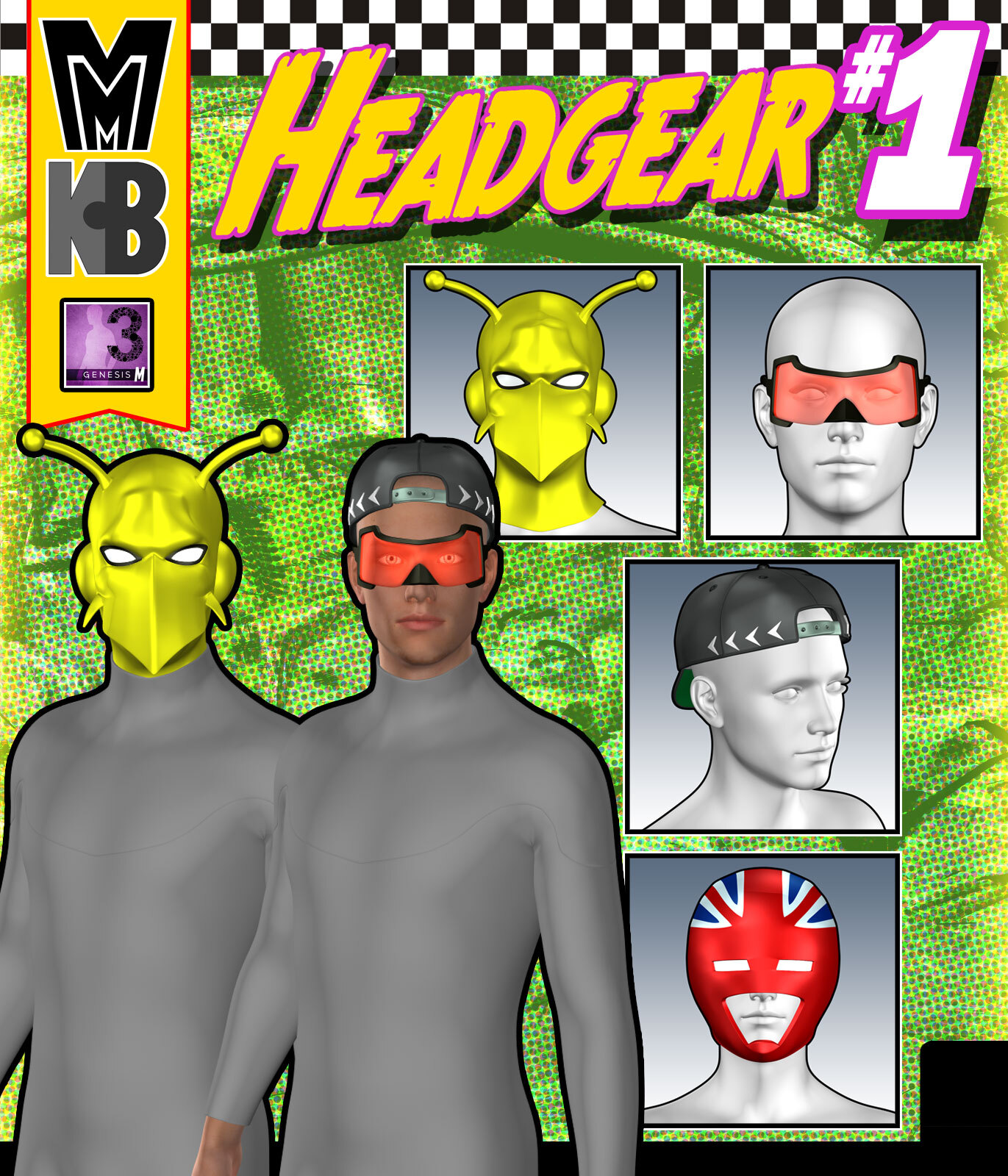 Headgear 001 MMKBG3M by: MightyMite, 3D Models by Daz 3D