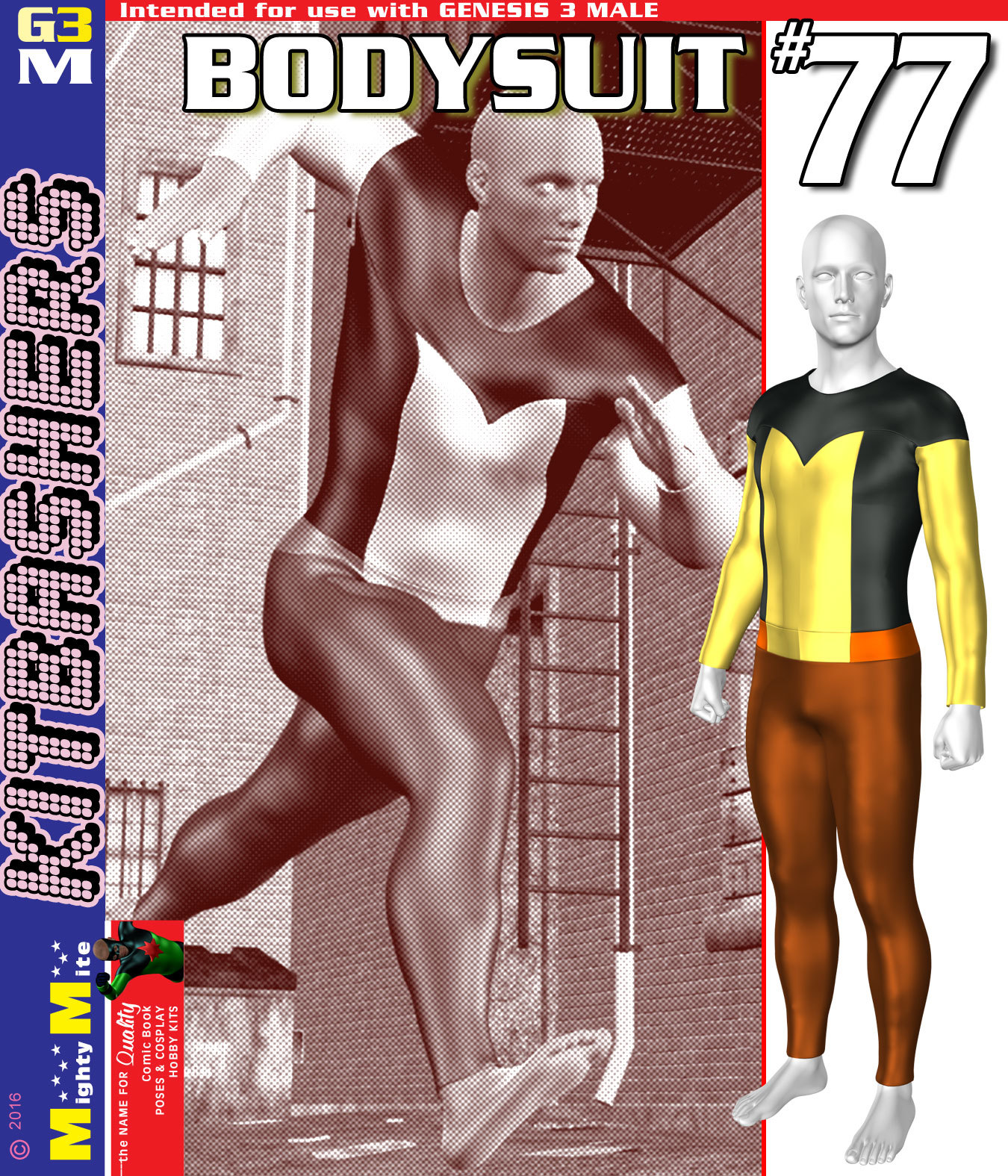 Bodysuit 077 MMKBG3M by: MightyMite, 3D Models by Daz 3D
