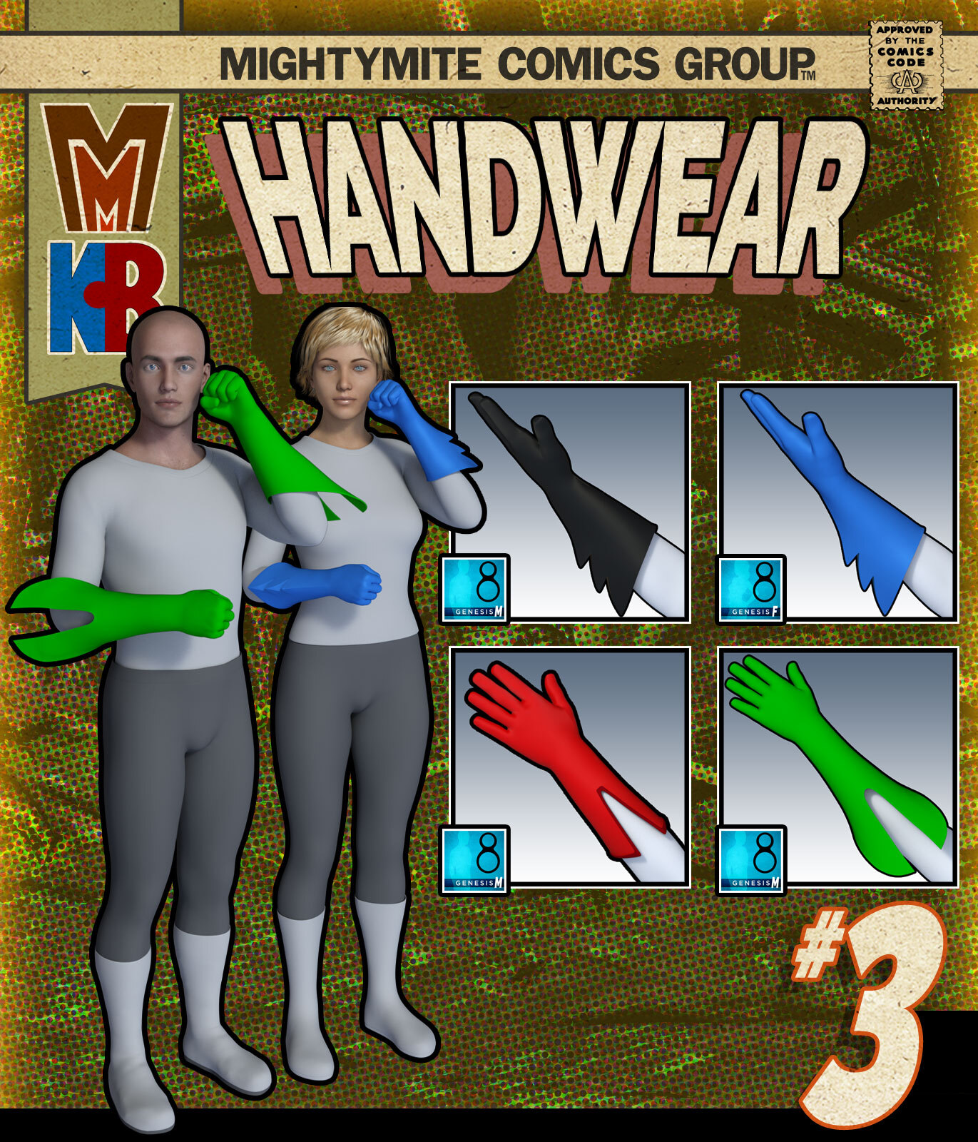 Handwear 003 MMKBG8 by: MightyMite, 3D Models by Daz 3D