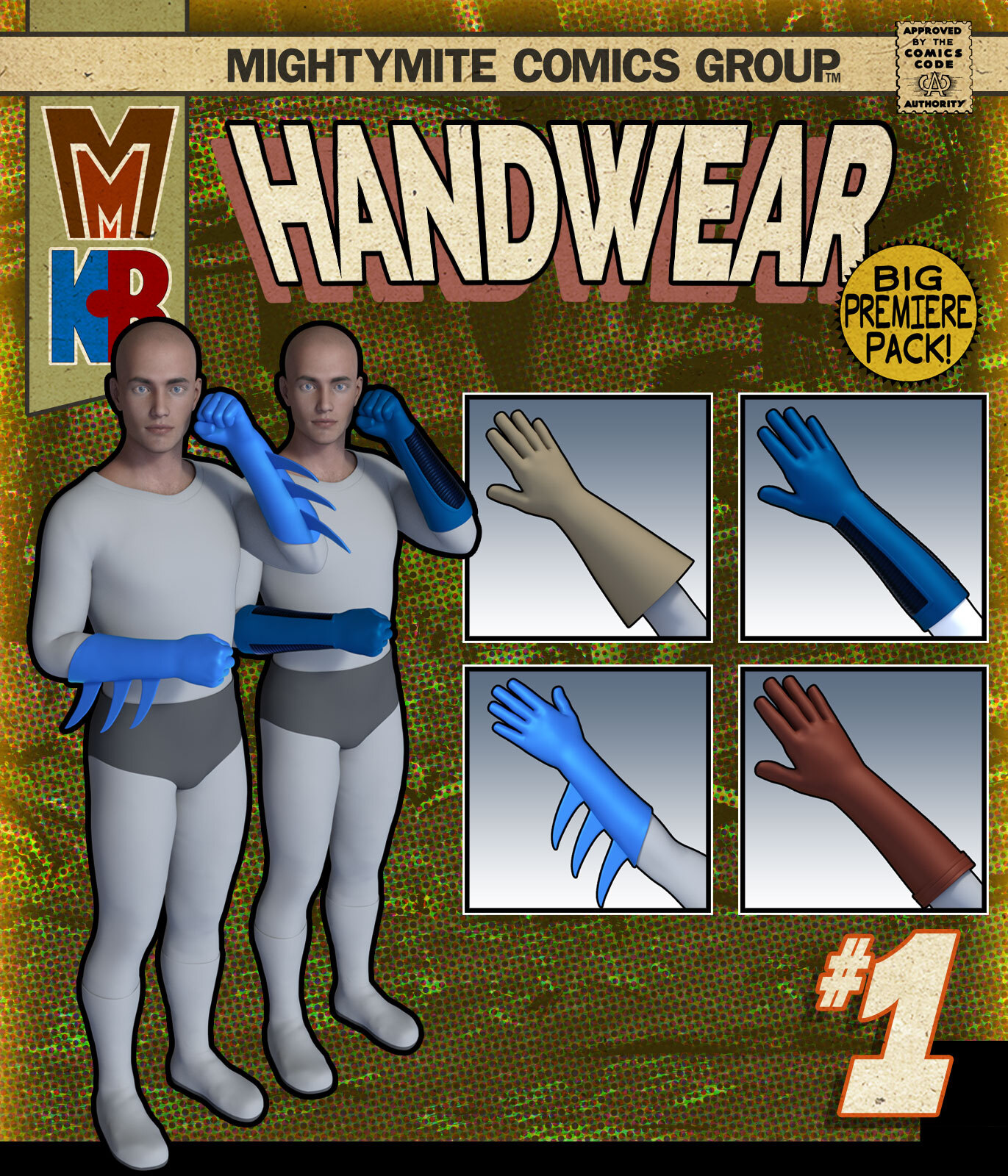 Handwear 001 MMKBG8M by: MightyMite, 3D Models by Daz 3D