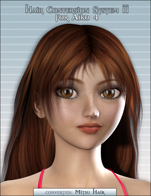 Hair Conversion System II for Aiko 4 AddOn by: Netherworks, 3D Models by Daz 3D