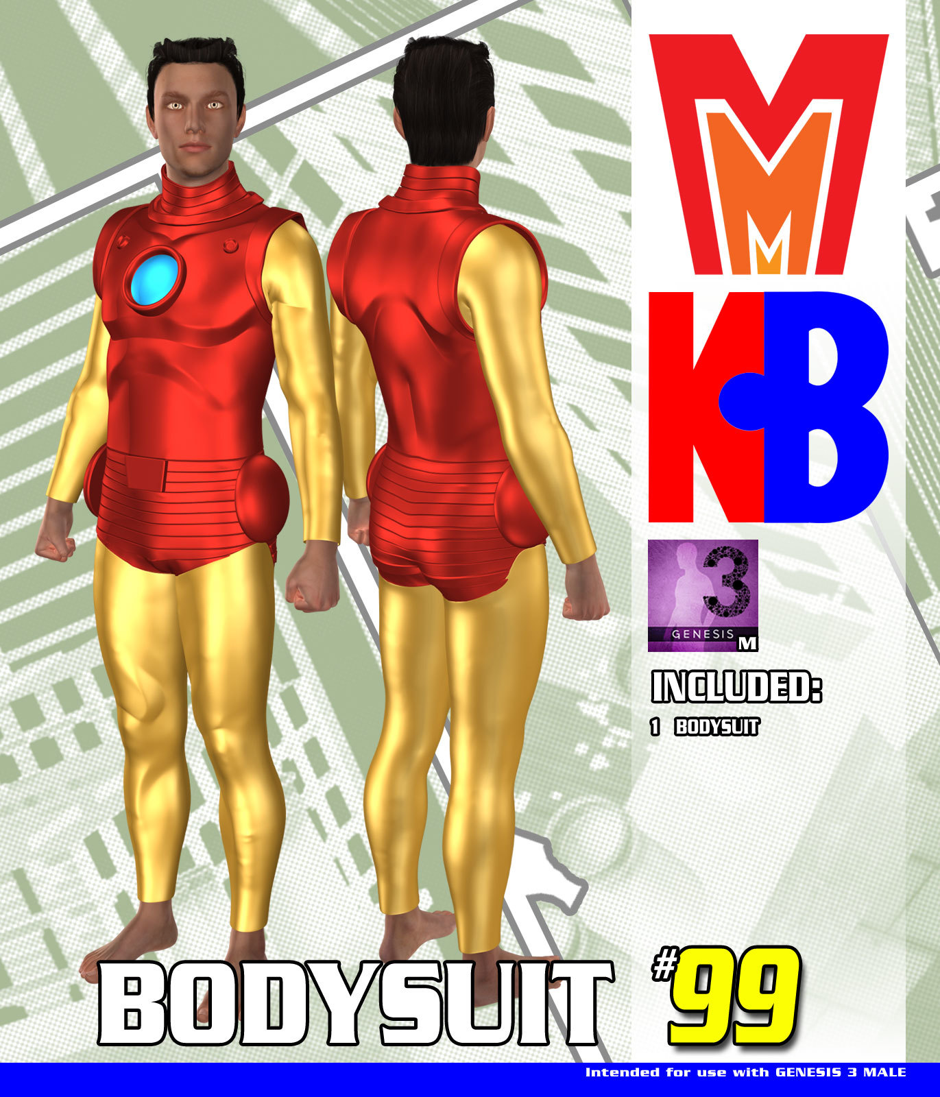 Bodysuit 099 MMKBG3M by: MightyMite, 3D Models by Daz 3D