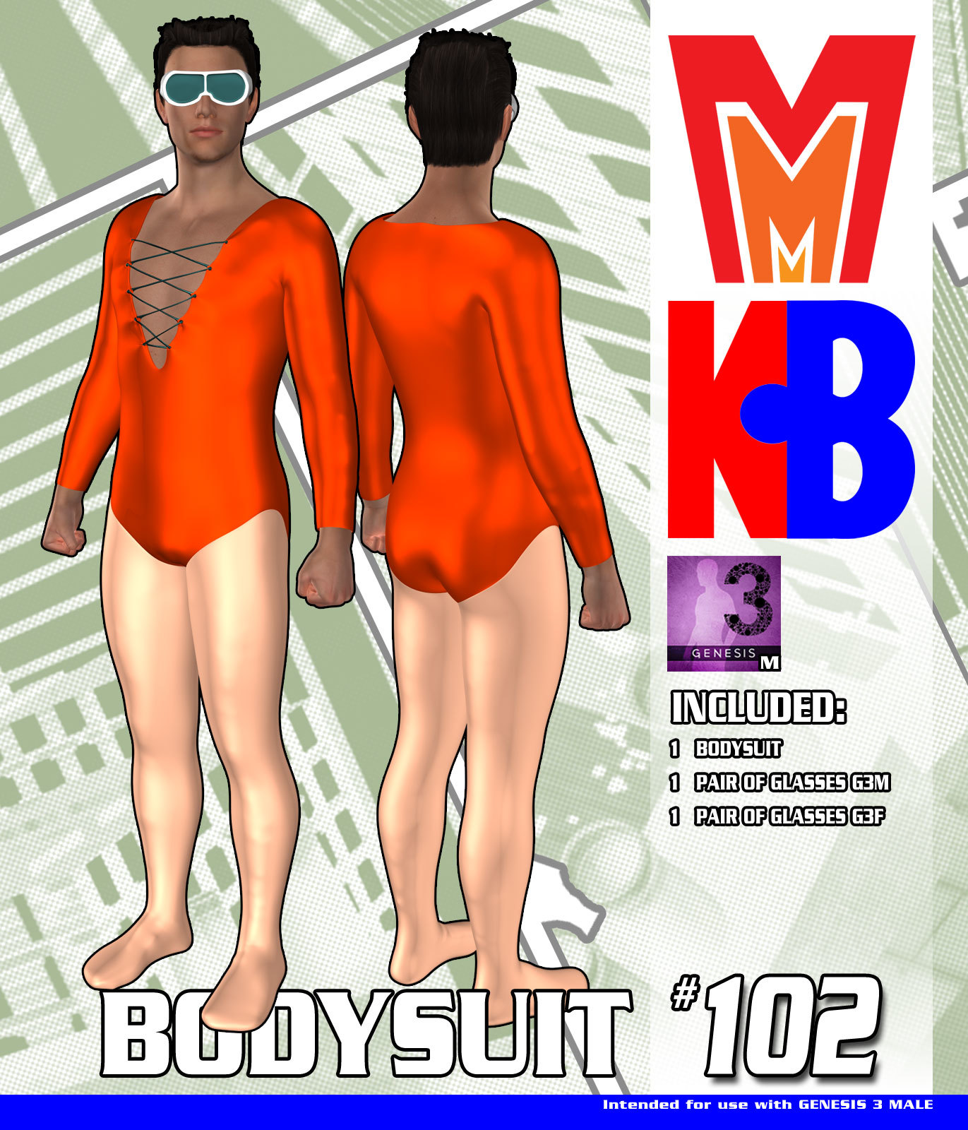 Bodysuit 102 MMKBG3M by: MightyMite, 3D Models by Daz 3D