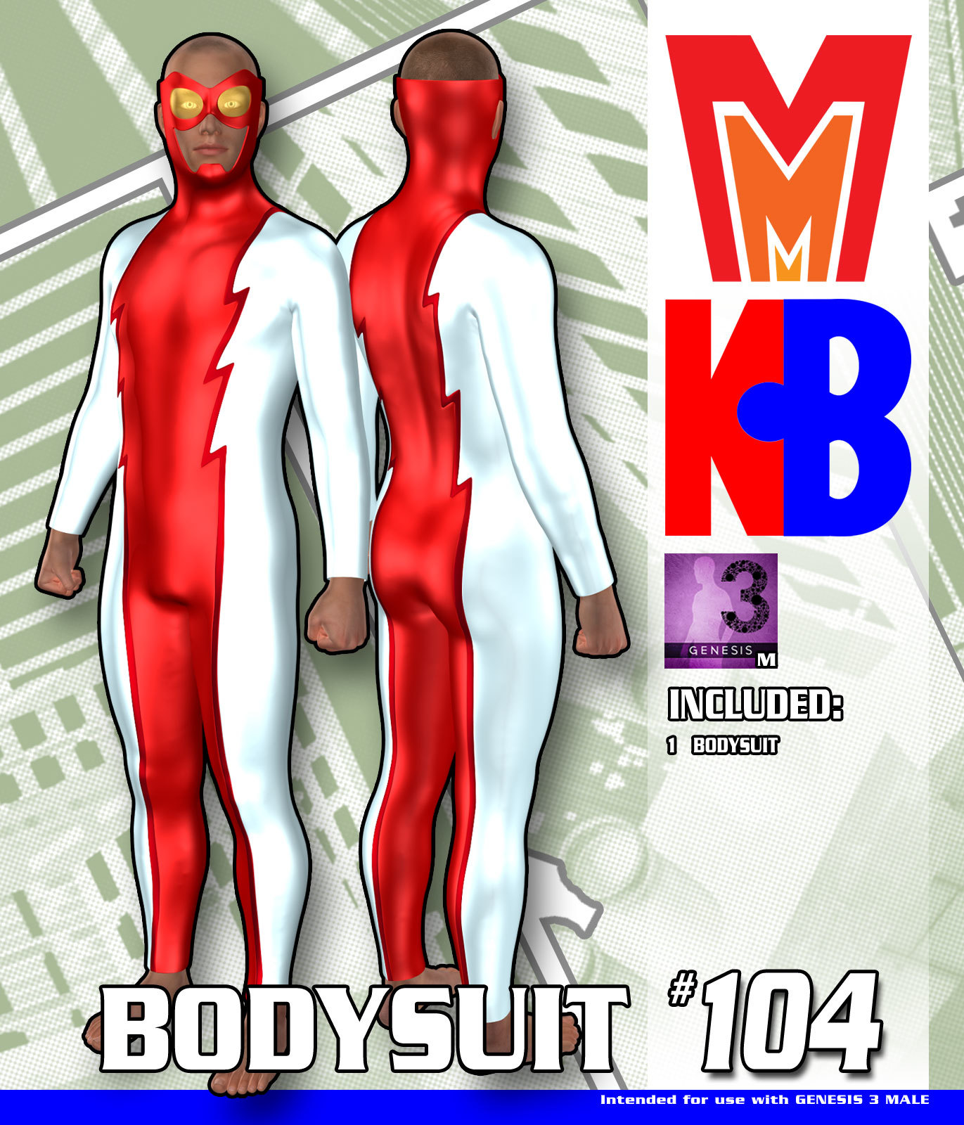 Bodysuit 104 MMKBG3M by: MightyMite, 3D Models by Daz 3D