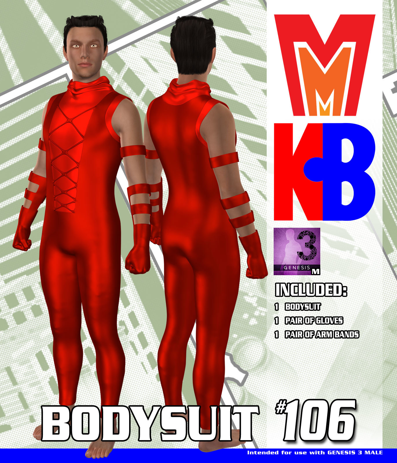 Bodysuit 106 MMKBG3M by: MightyMite, 3D Models by Daz 3D