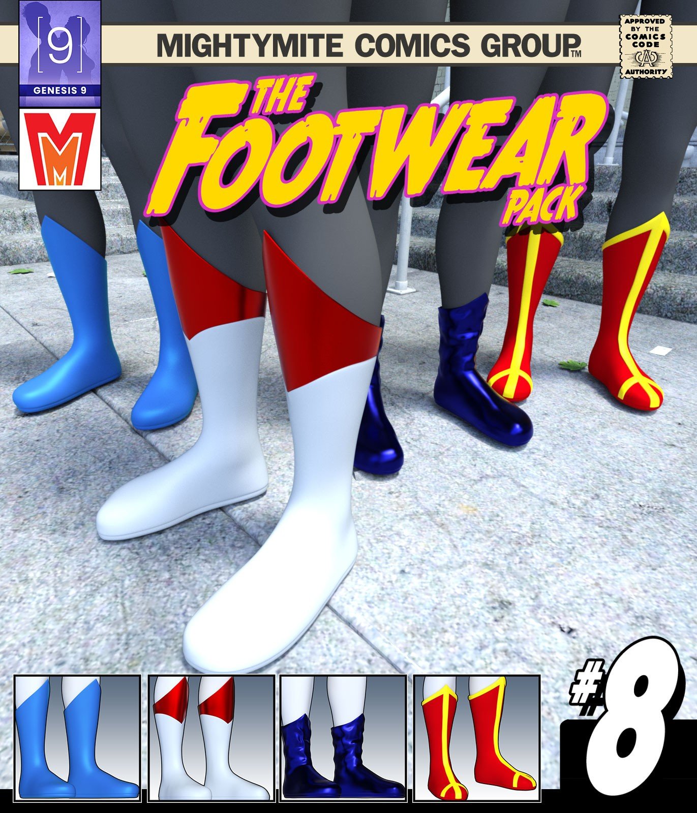 Footwear 008 MMKBG9 by: MightyMite, 3D Models by Daz 3D