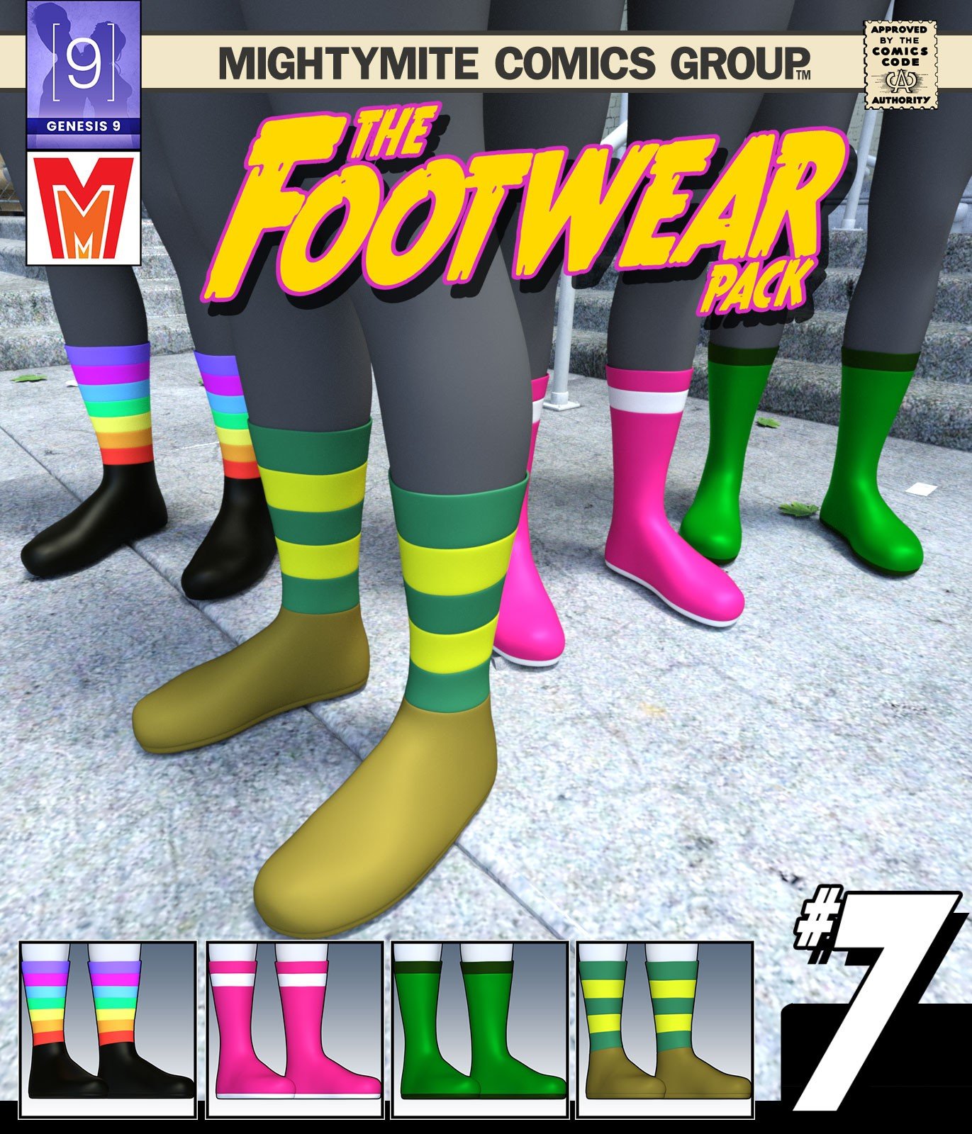 Footwear 007 MMKBG9 by: MightyMite, 3D Models by Daz 3D