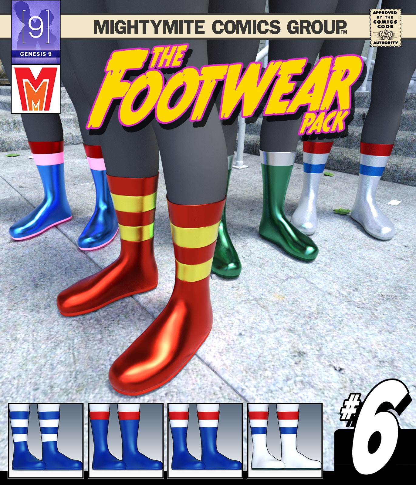 Footwear 006 MMKBG9 by: MightyMite, 3D Models by Daz 3D