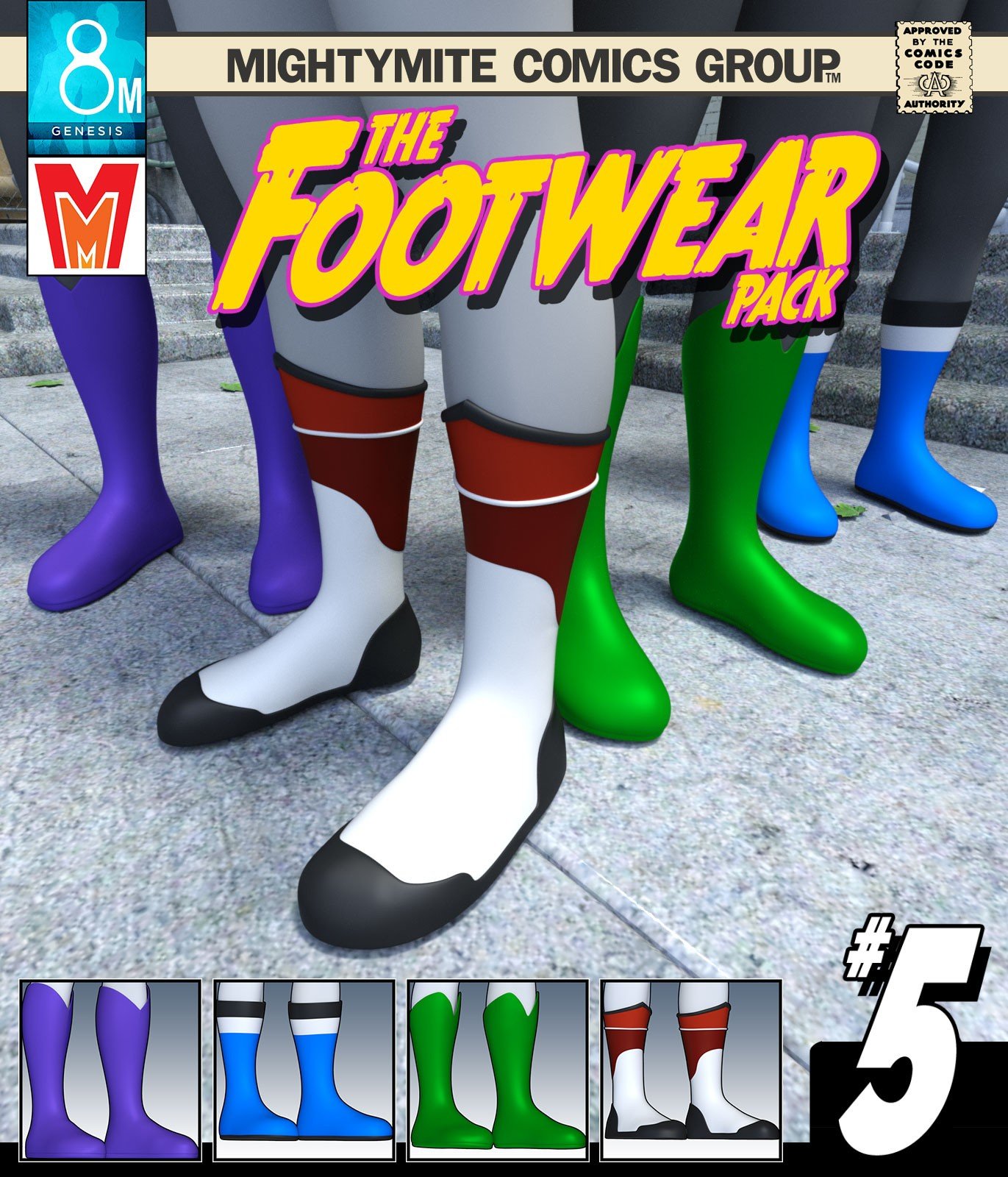 Footwear 005 MMKBG8M by: MightyMite, 3D Models by Daz 3D