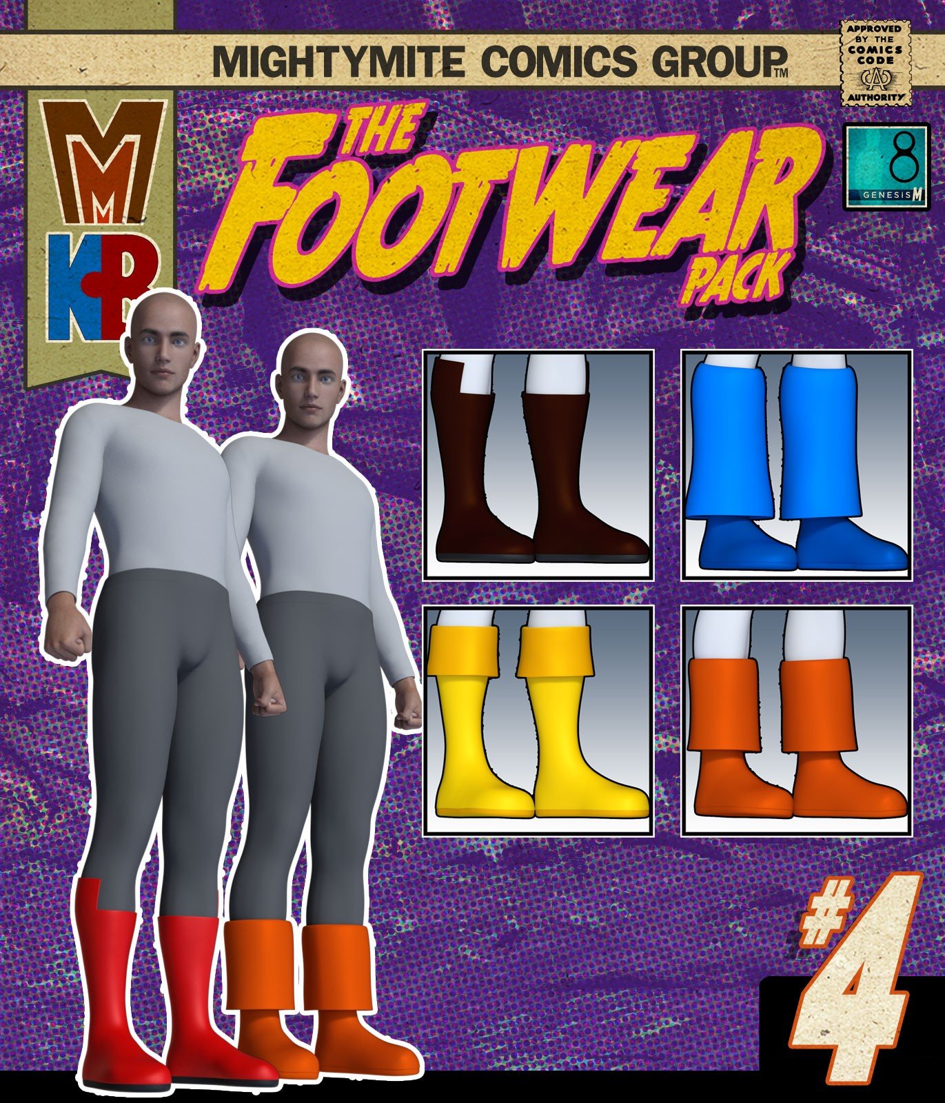 Footwear 004 MMKBG8M by: MightyMite, 3D Models by Daz 3D