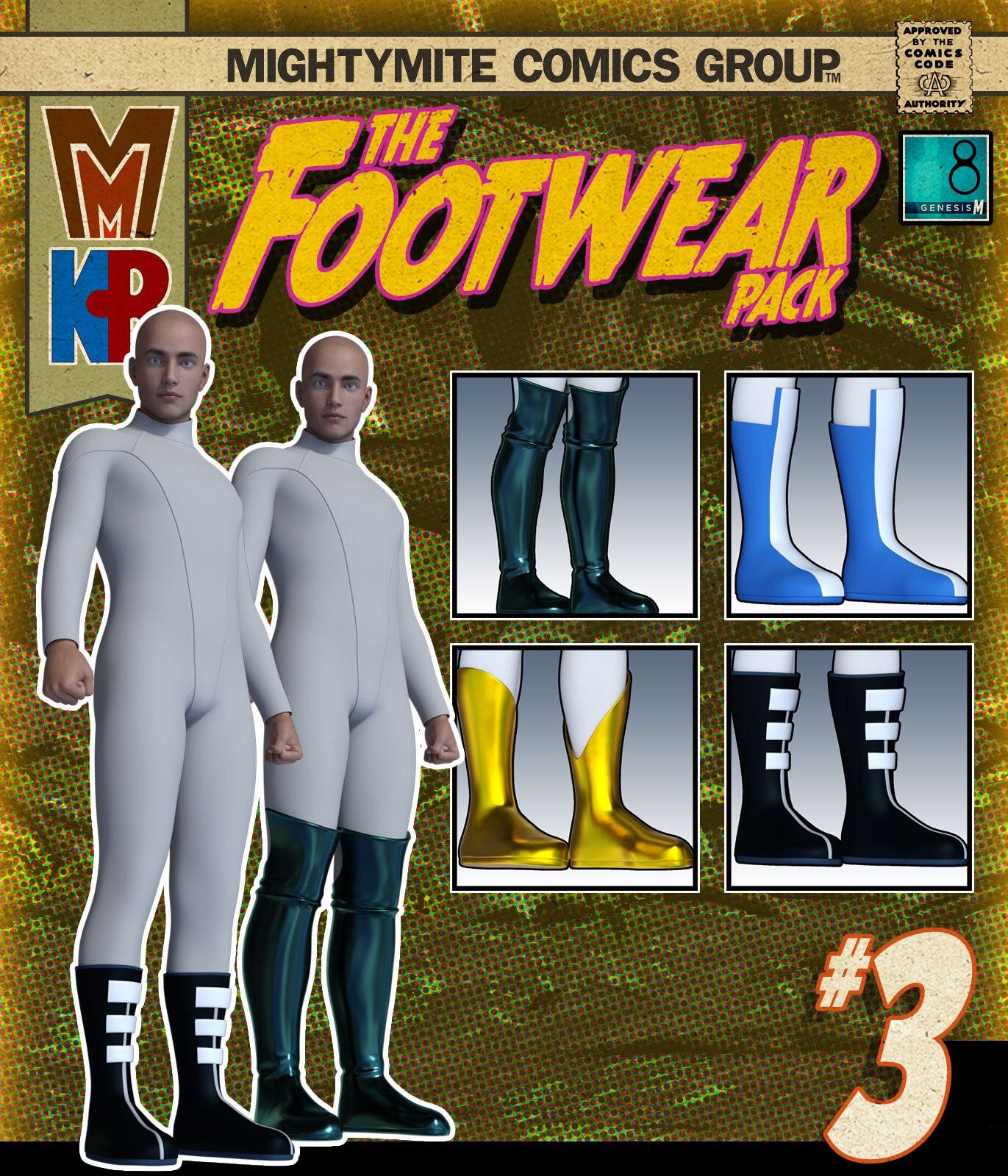Footwear 003 MMKBG8M by: MightyMite, 3D Models by Daz 3D