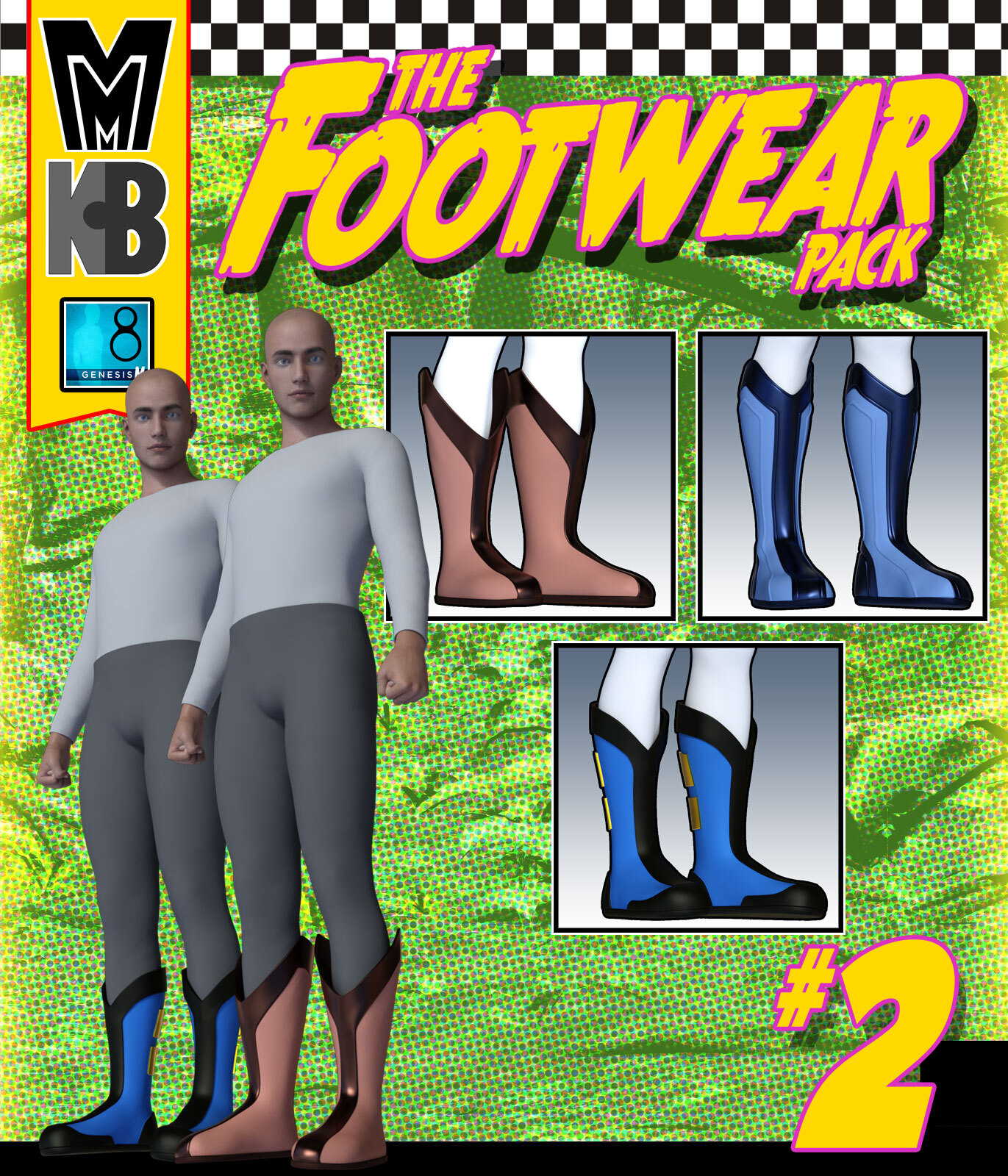 Footwear 002 MMKBG8M by: MightyMite, 3D Models by Daz 3D