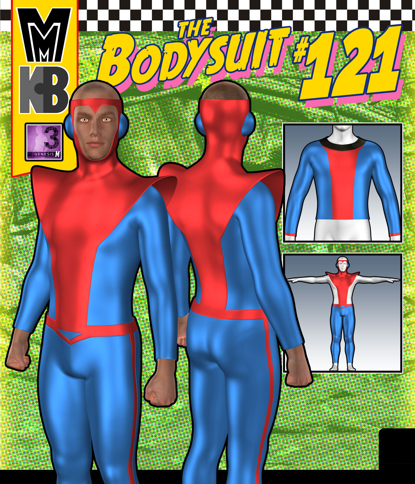 Bodysuit 121 MMKBG3M by: MightyMite, 3D Models by Daz 3D