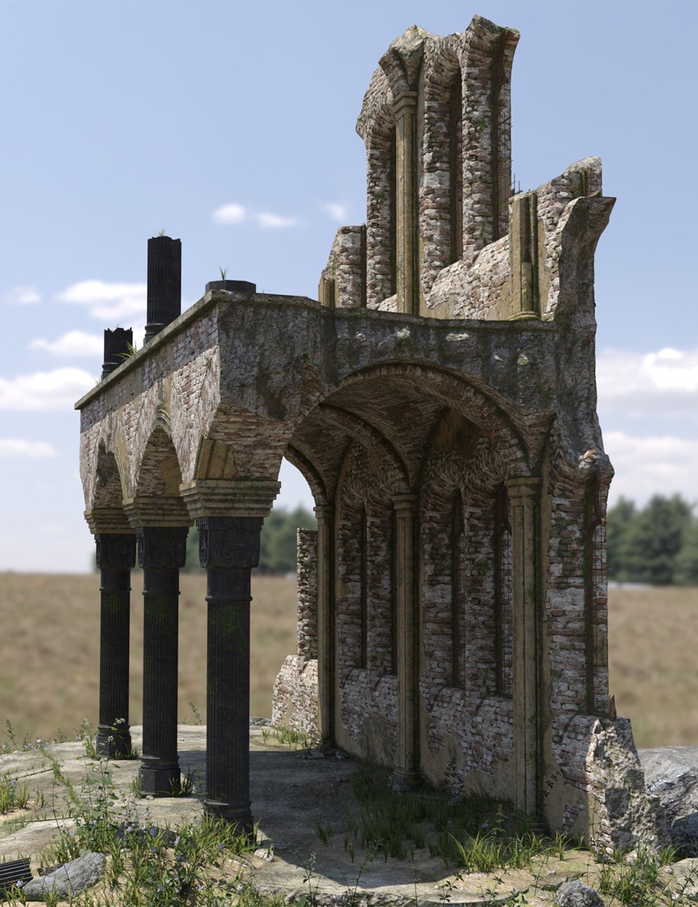 Forgotten Ruins Vignette by: ile-avalon, 3D Models by Daz 3D