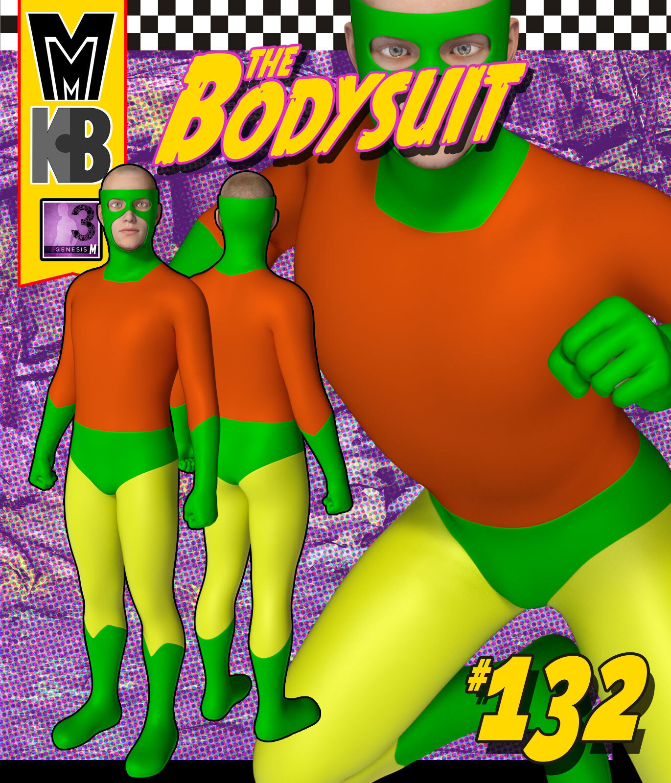Bodysuit 132 MMKBG3M by: MightyMite, 3D Models by Daz 3D