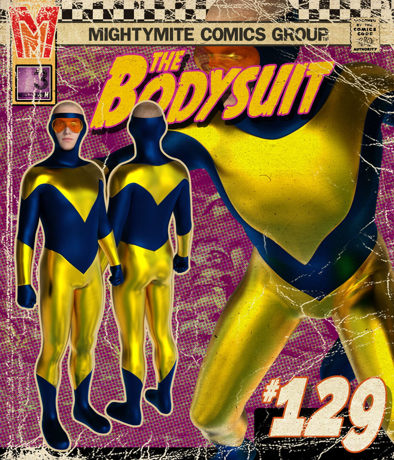 Bodysuit 129 MMKBG3M by: MightyMite, 3D Models by Daz 3D