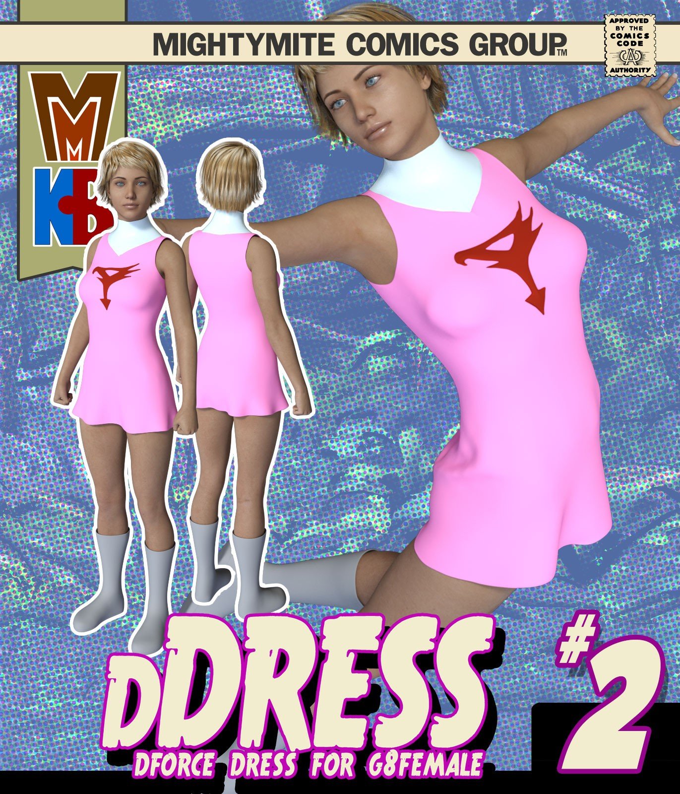 dDress 002 MMKBG8F by: MightyMite, 3D Models by Daz 3D