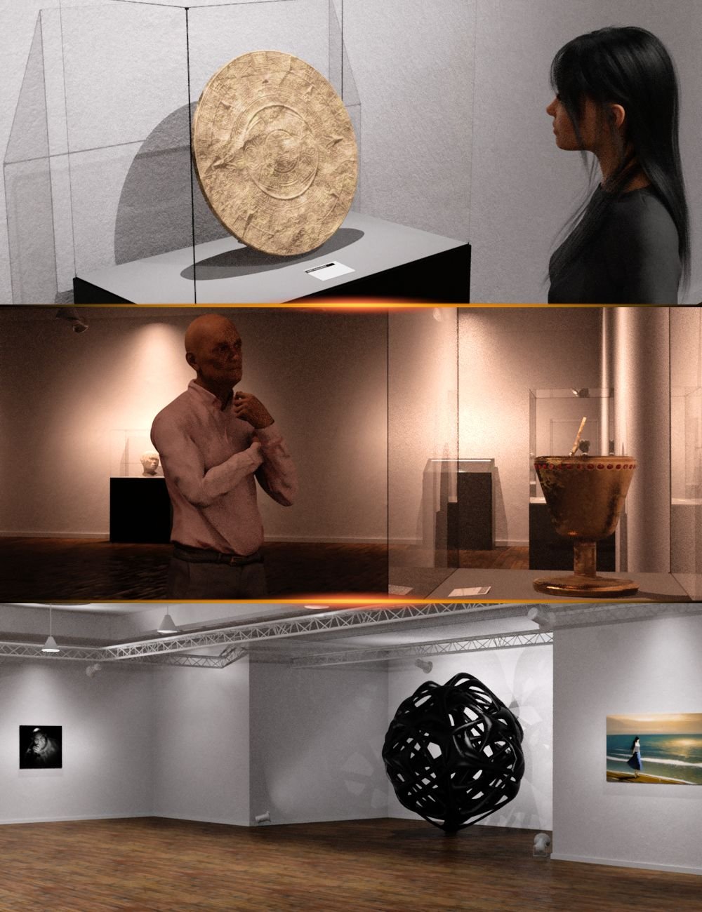 Art Gallery by: JDA HDRI, 3D Models by Daz 3D