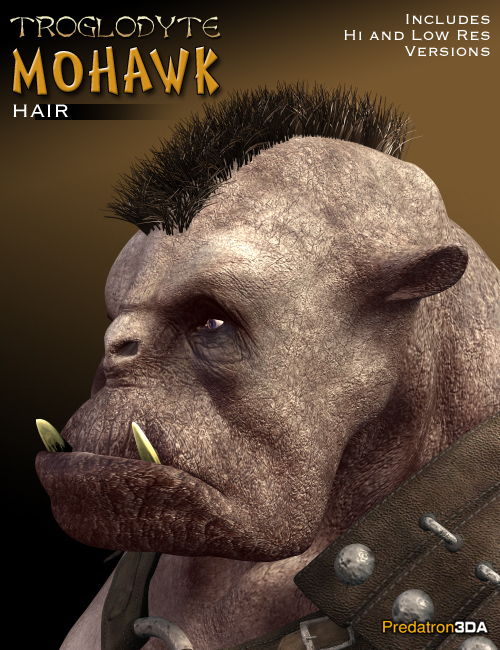 Troglodyte Mohawk Hair by: Predatron, 3D Models by Daz 3D